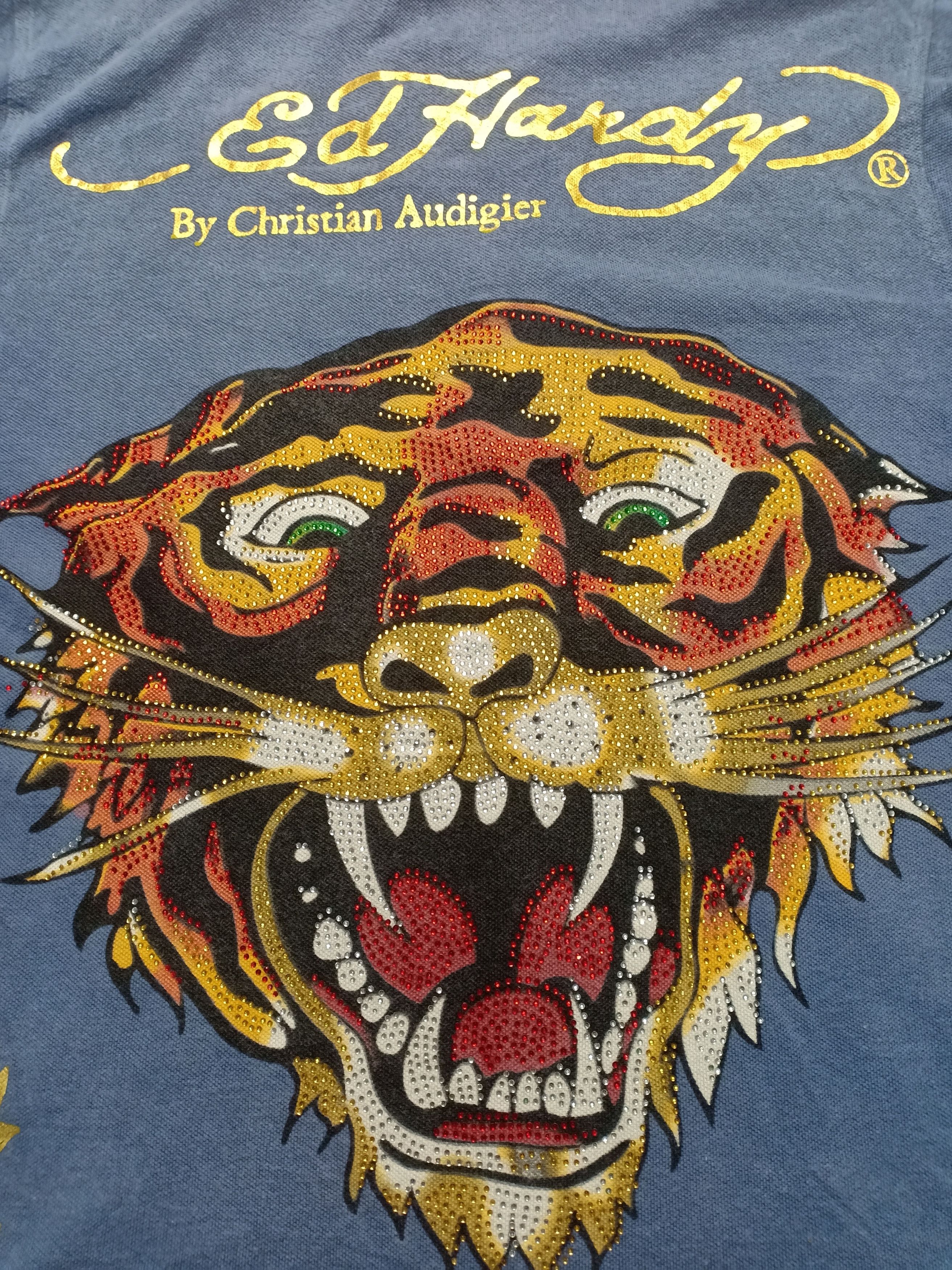 Christian Audigier × Ed Hardy ED HARDY Polos Tiger Graphics Tee Christian Audigier Size S / US 4 / IT 40 - 3 Thumbnail