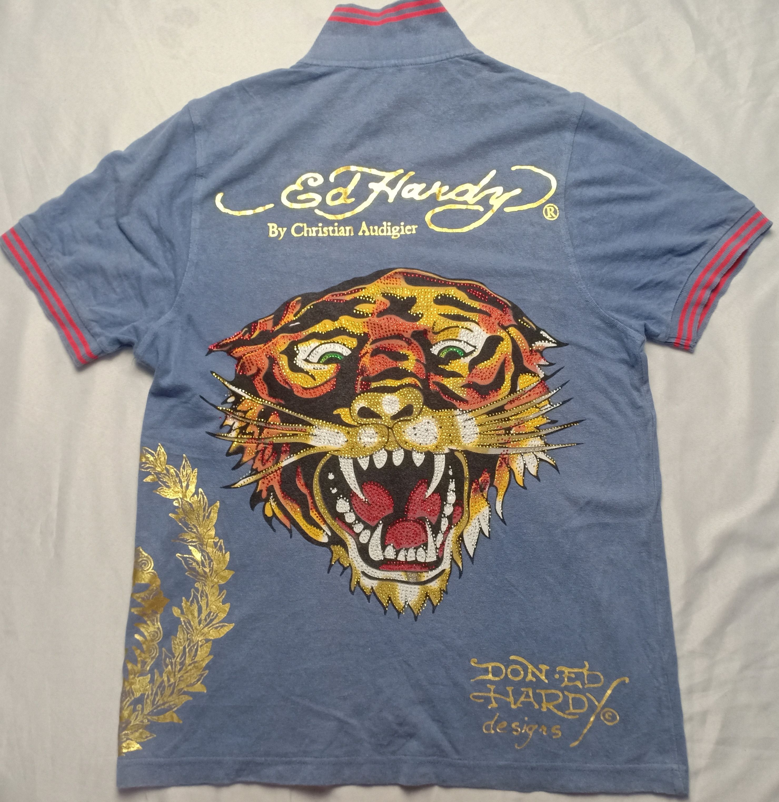 Christian Audigier × Ed Hardy ED HARDY Polos Tiger Graphics Tee Christian Audigier Size S / US 4 / IT 40 - 2 Thumbnail