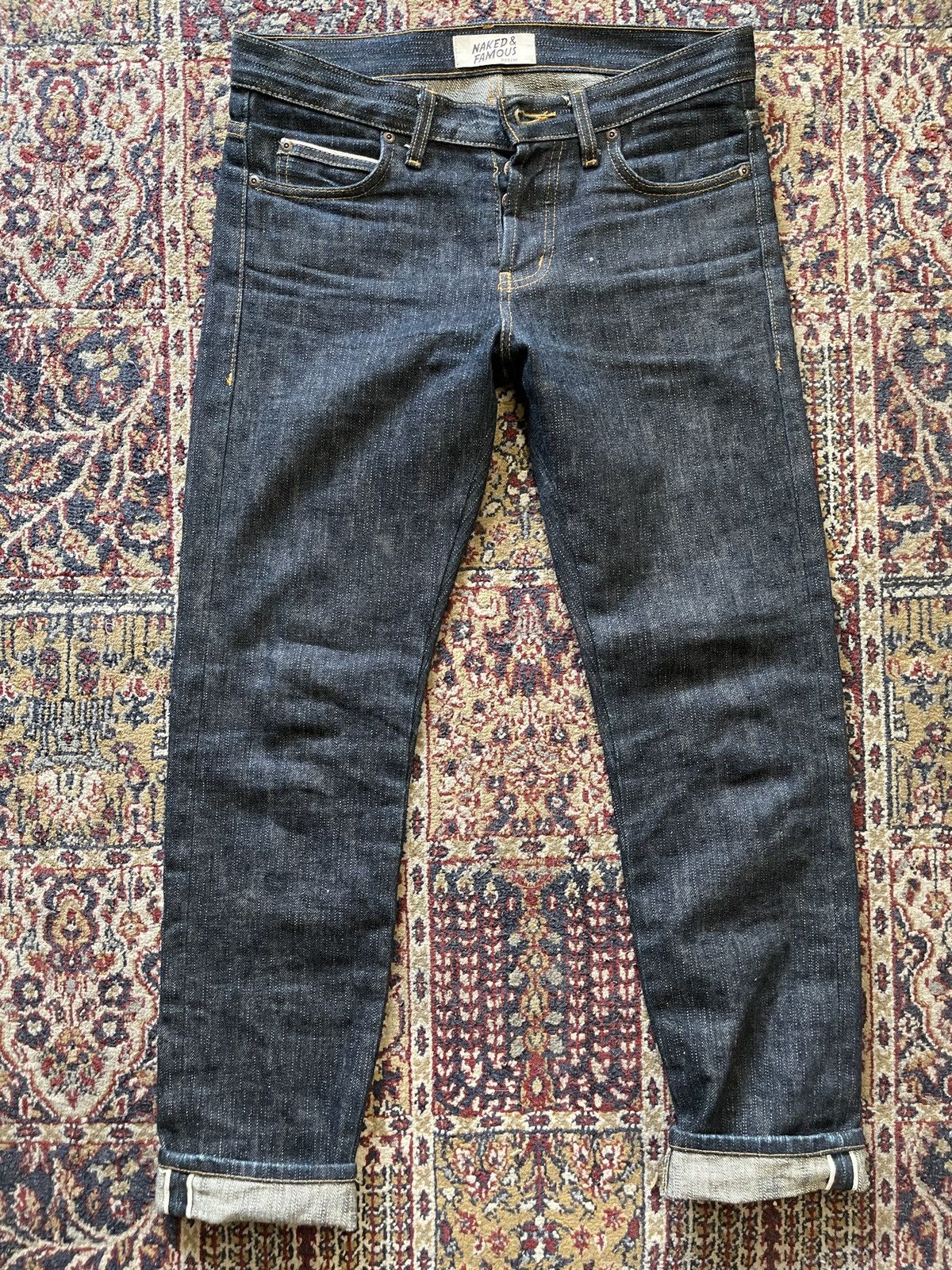 image of Naked Famous Naked & Famous Super Guy Selvedge Jeans “Okayama Spirit 4” in Blue, Men's (Size 30)