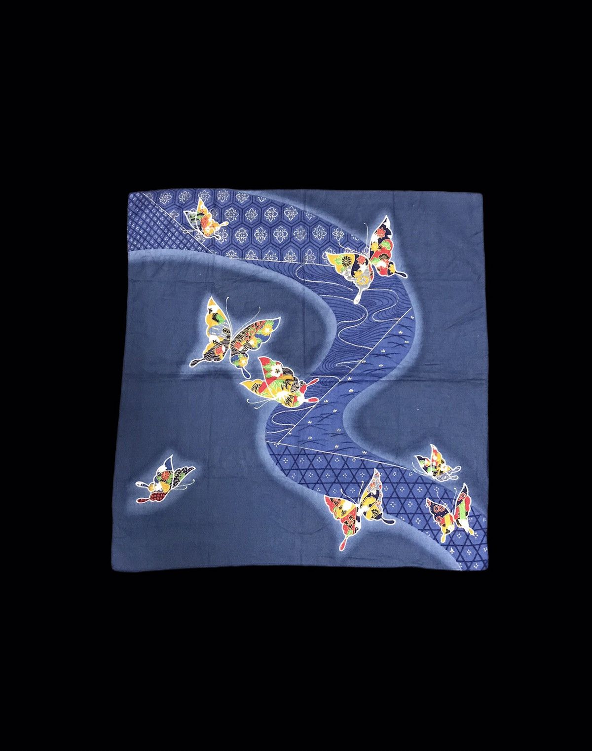 Other Vintage Silk Scarf Butterfly Design Goods Printed Screen Size ONE SIZE - 2 Thumbnail