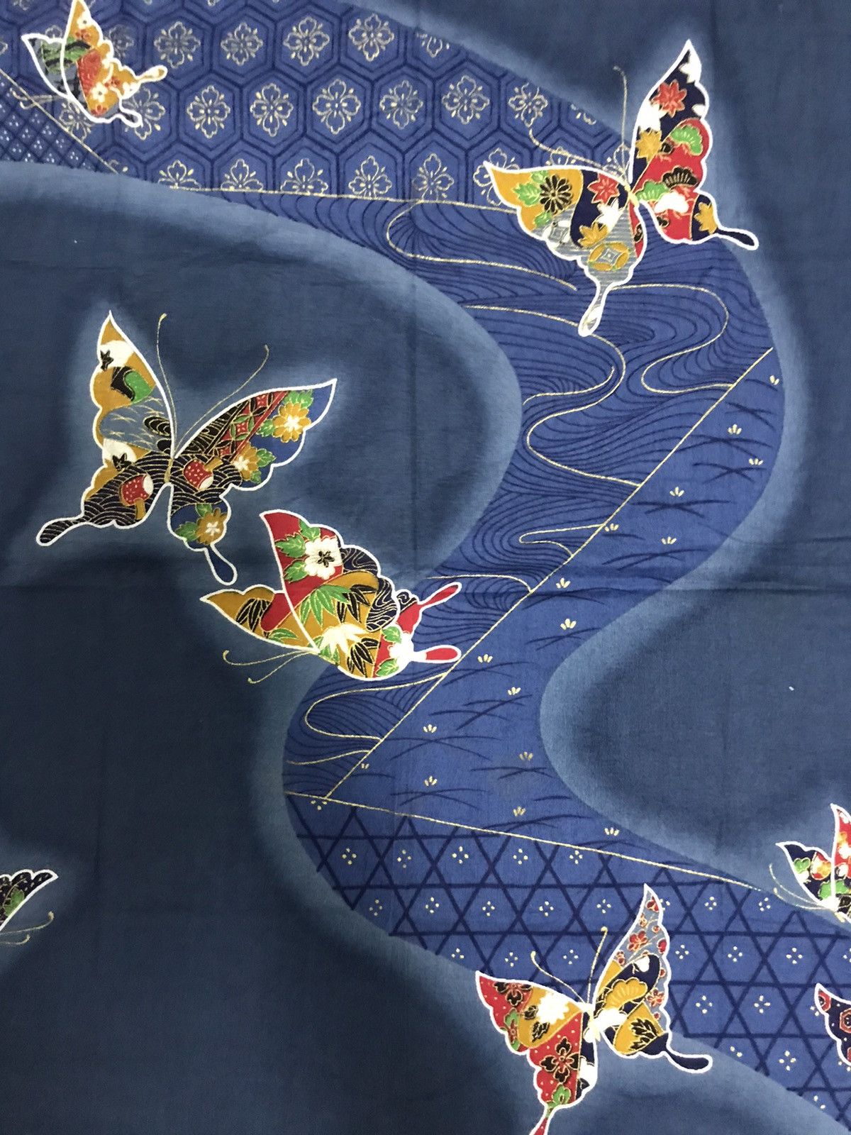 Other Vintage Silk Scarf Butterfly Design Goods Printed Screen Size ONE SIZE - 4 Thumbnail