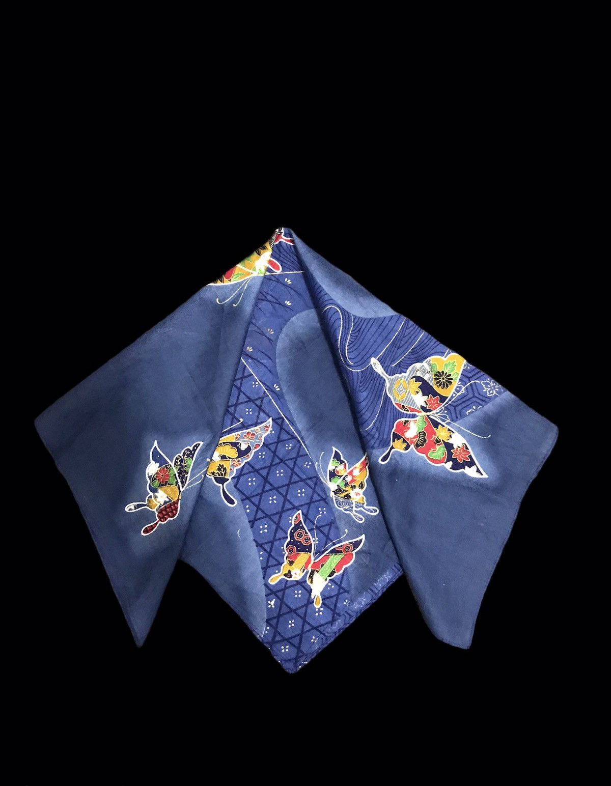 Other Vintage Silk Scarf Butterfly Design Goods Printed Screen Size ONE SIZE - 1 Thumbnail