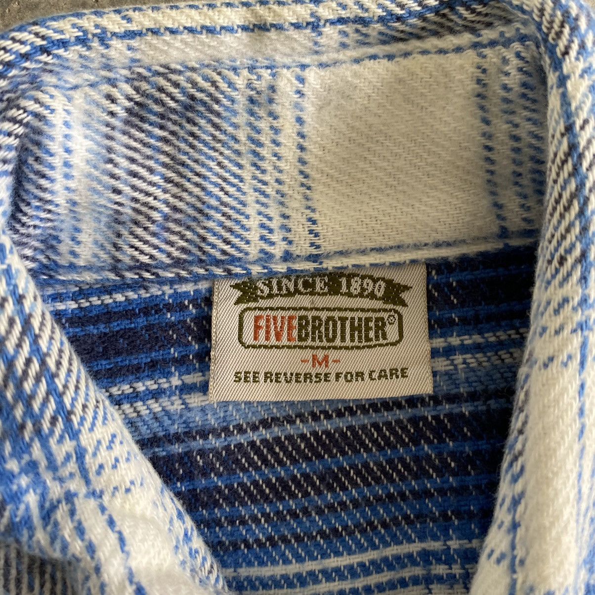 Flannel VTG 90’s 5 Brother Checker Shadow Plaid Thick Flannel Shirt Size US M / EU 48-50 / 2 - 9 Thumbnail