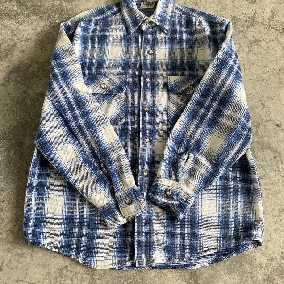 Flannel VTG 90’s 5 Brother Checker Shadow Plaid Thick Flannel Shirt Size US M / EU 48-50 / 2 - 5 Thumbnail