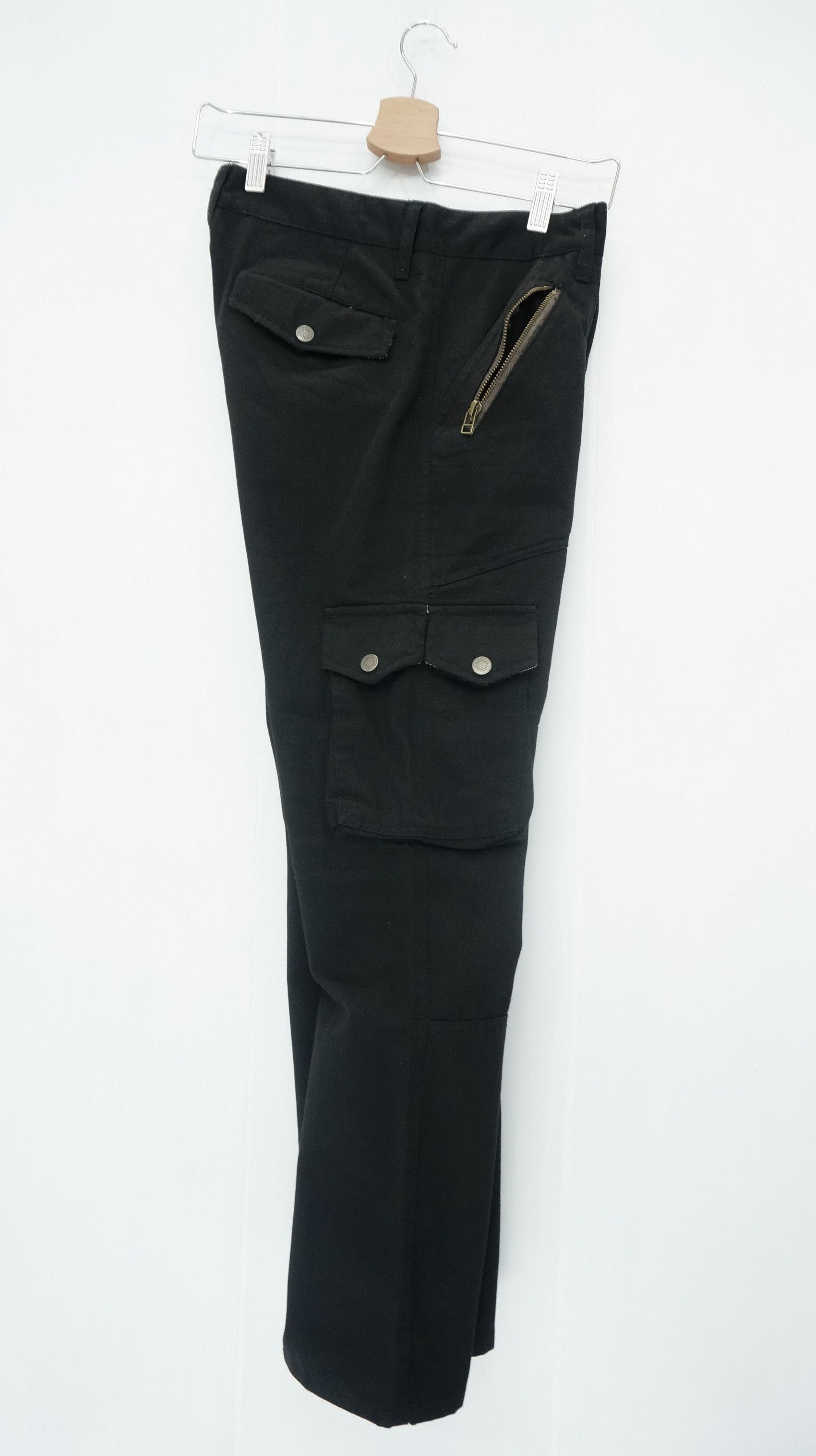 Japanese Brand Japan DOUBLE FOCUS Black Cargo Pants Size US 29 - 11 Thumbnail