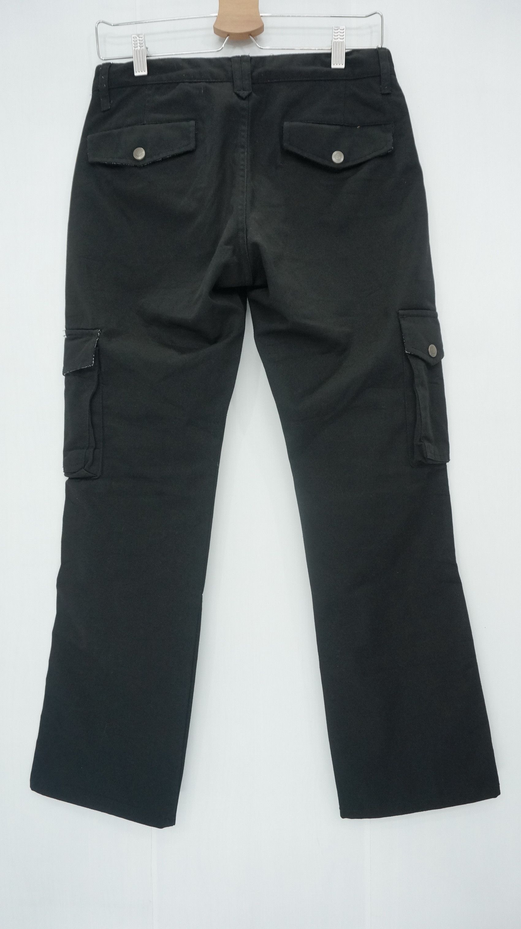 Japanese Brand Japan DOUBLE FOCUS Black Cargo Pants Size US 29 - 5 Thumbnail