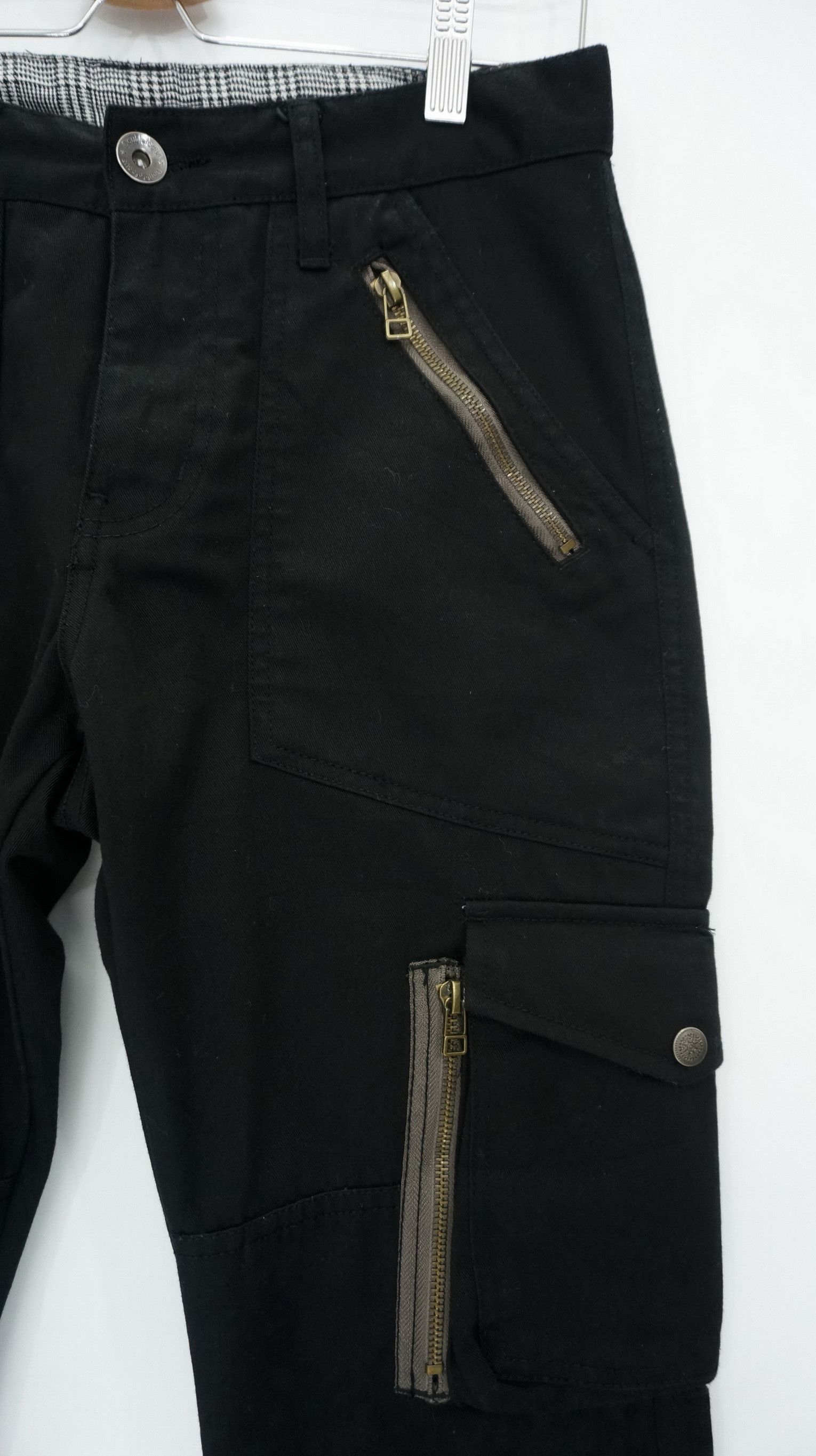 Japanese Brand Japan DOUBLE FOCUS Black Cargo Pants Size US 29 - 2 Thumbnail