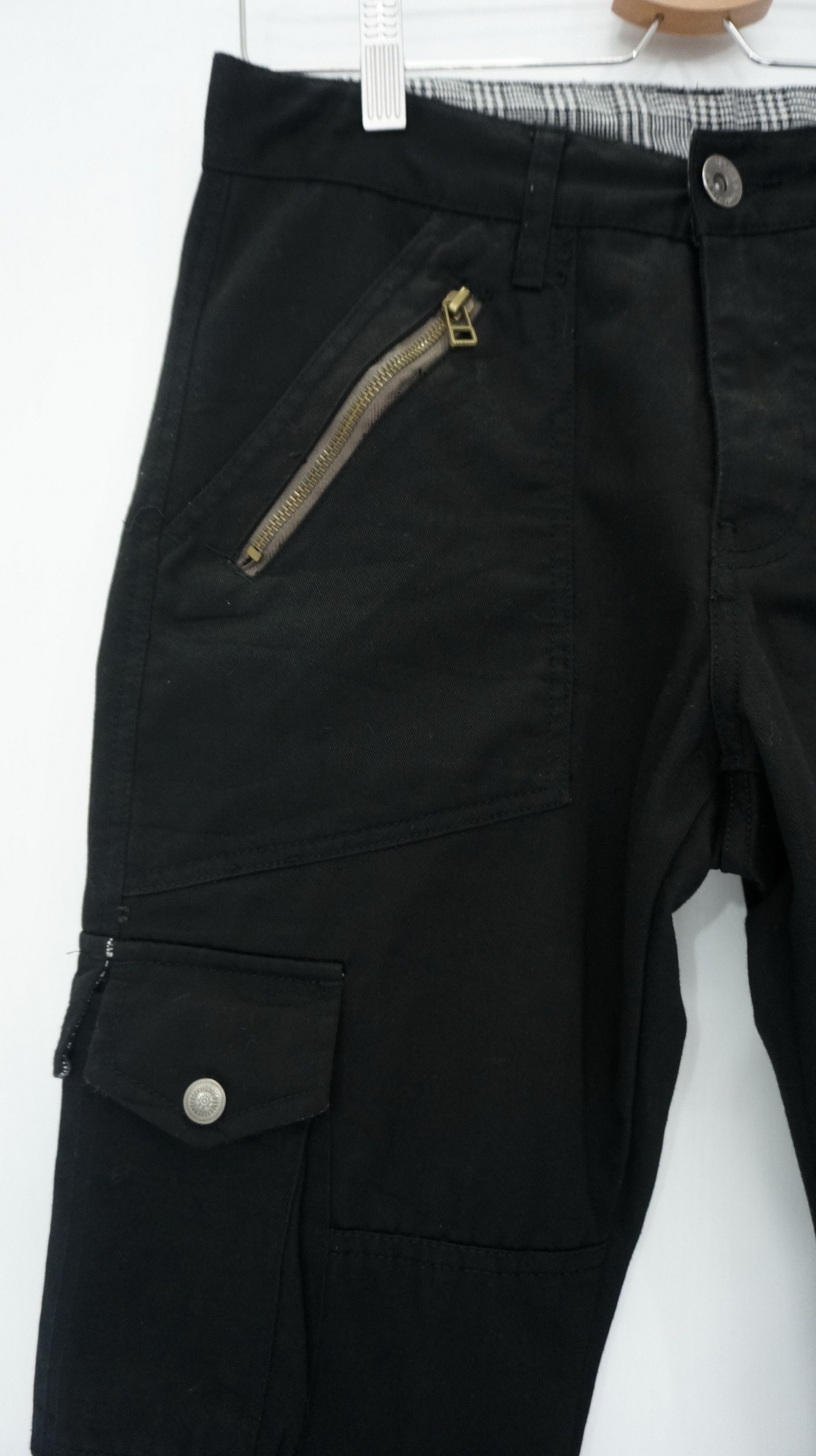 Japanese Brand Japan DOUBLE FOCUS Black Cargo Pants Size US 29 - 7 Thumbnail