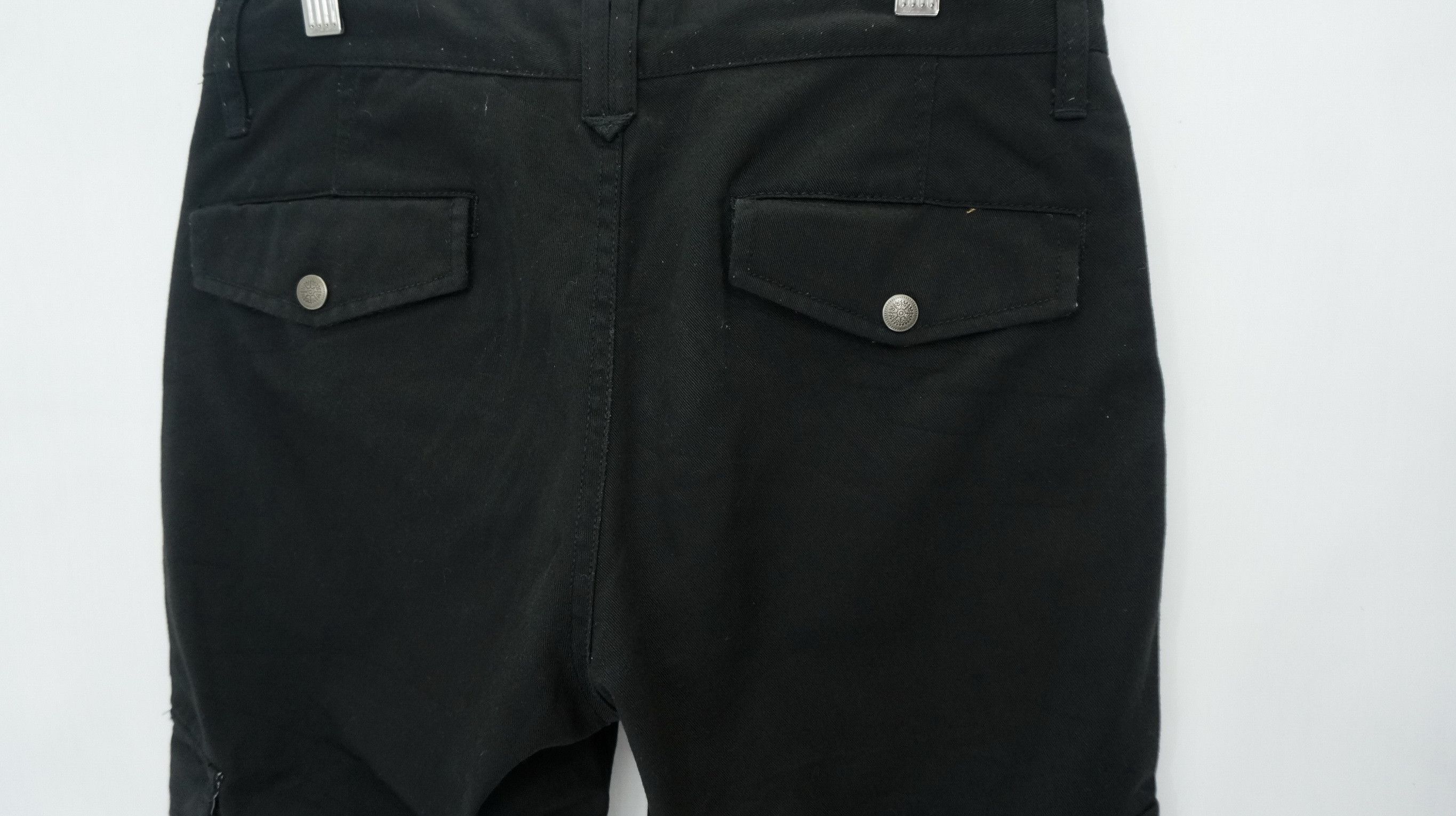Japanese Brand Japan DOUBLE FOCUS Black Cargo Pants Size US 29 - 6 Thumbnail