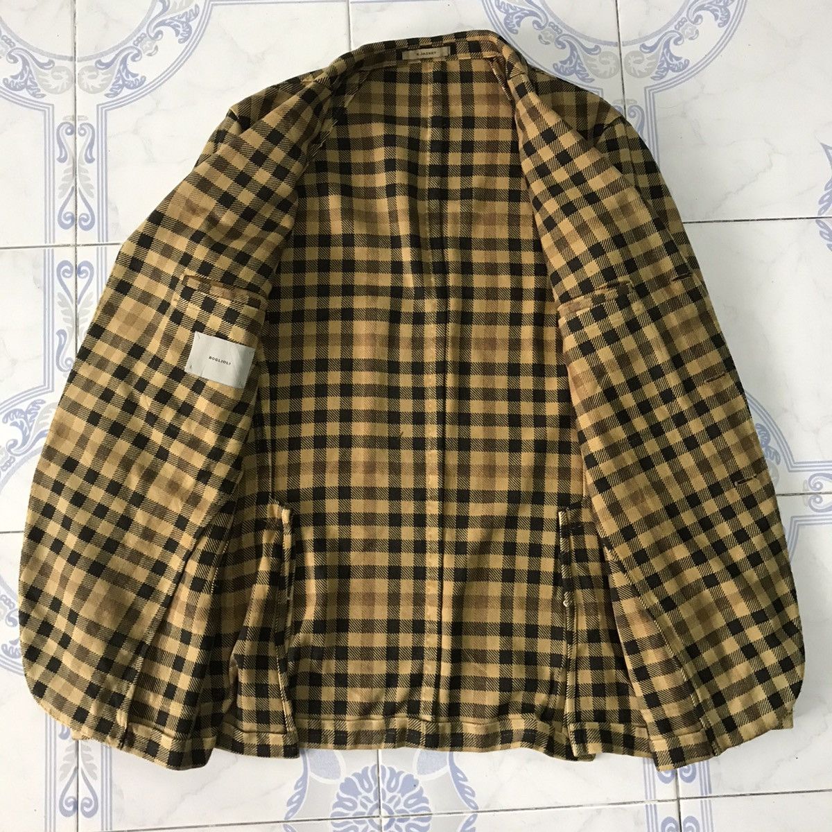 Boglioli Rare Checkered Boglioli K.Jacket Silk Made in Italy Size US M / EU 48-50 / 2 - 14 Thumbnail