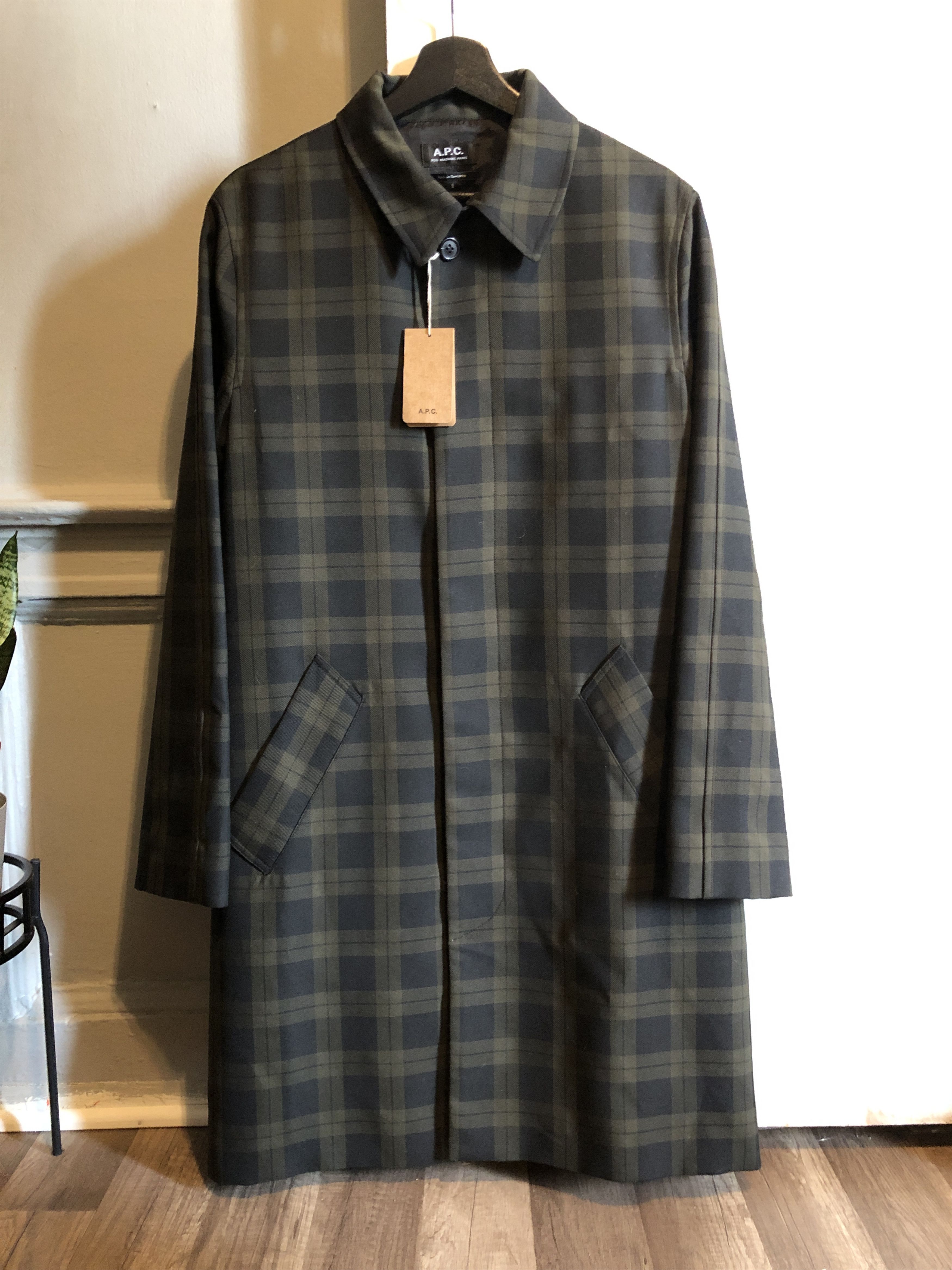 A.P.C. Khaki New England Mac Coat Size US S / EU 44-46 / 1 - 1 Thumbnail