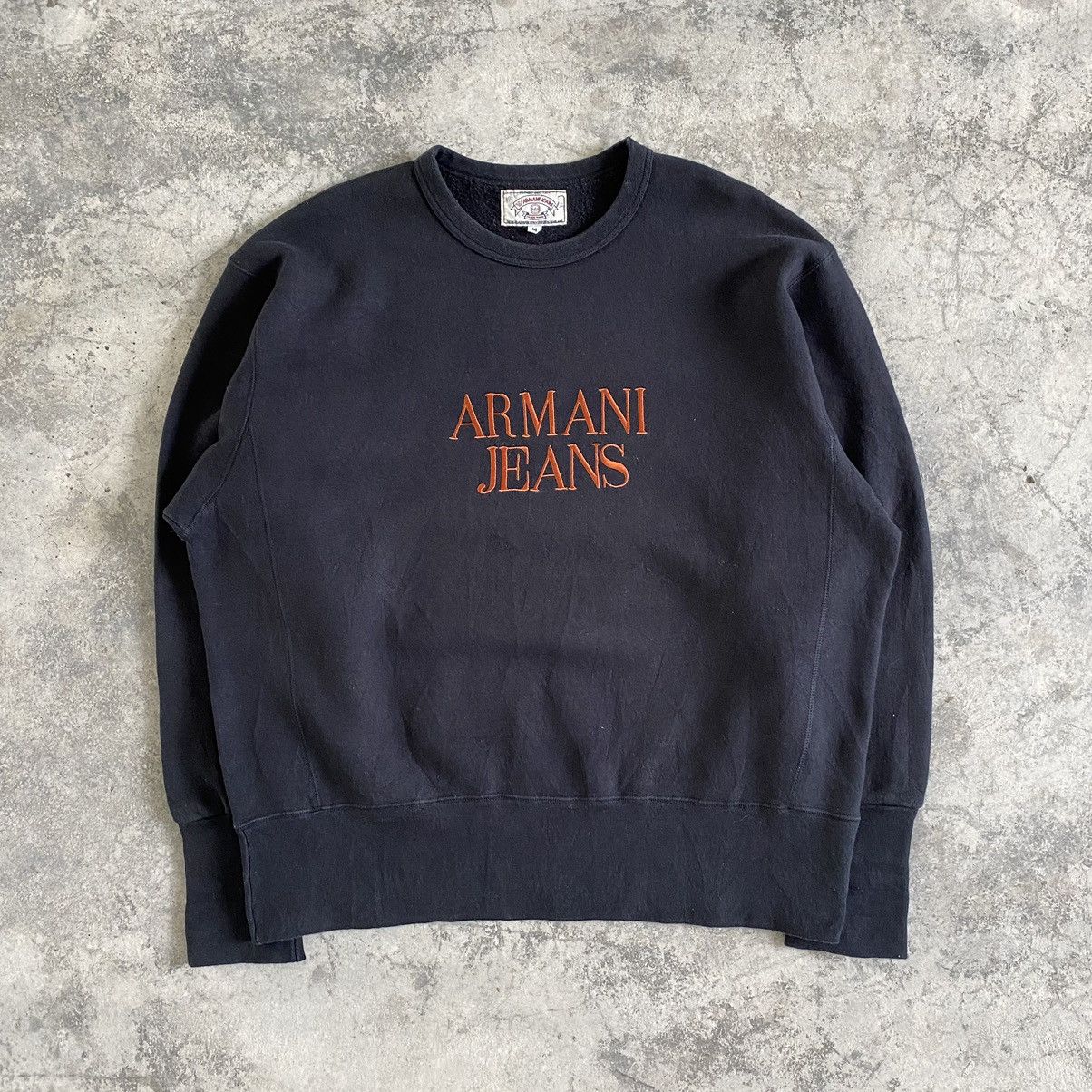 Armani Armani Jeans Embroidered Oversized Crewneck Sweatshirt Size US M / EU 48-50 / 2 - 1 Thumbnail