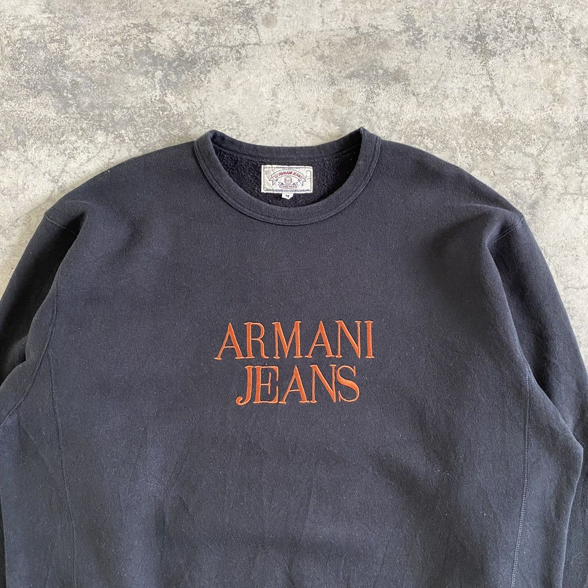 Armani Armani Jeans Embroidered Oversized Crewneck Sweatshirt Size US M / EU 48-50 / 2 - 3 Thumbnail