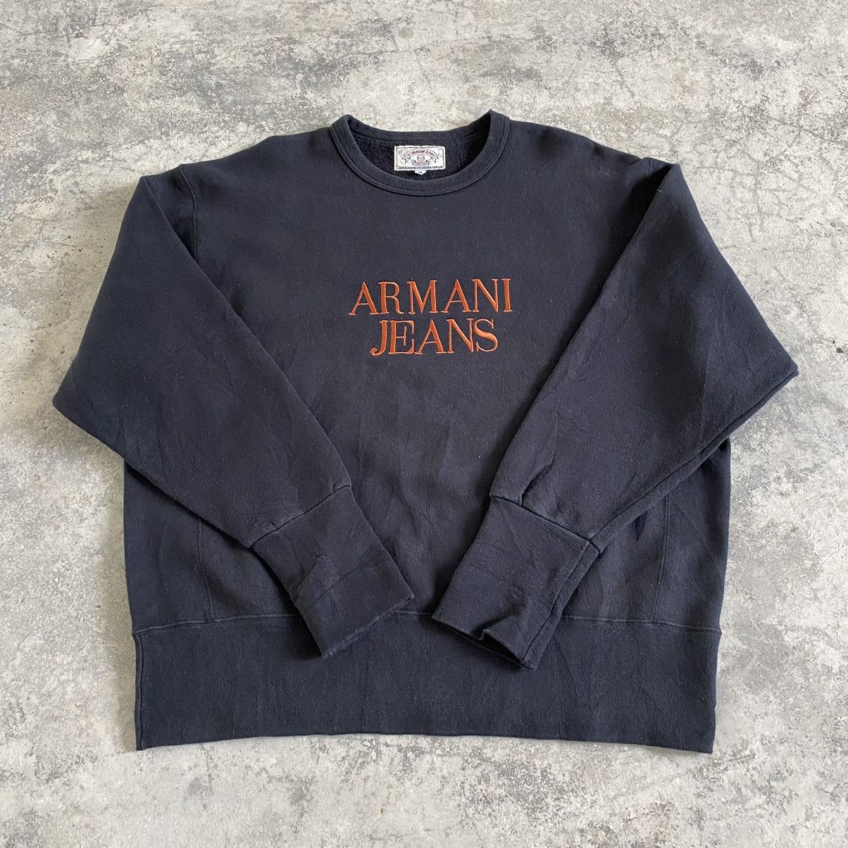 Armani Armani Jeans Embroidered Oversized Crewneck Sweatshirt Size US M / EU 48-50 / 2 - 4 Thumbnail