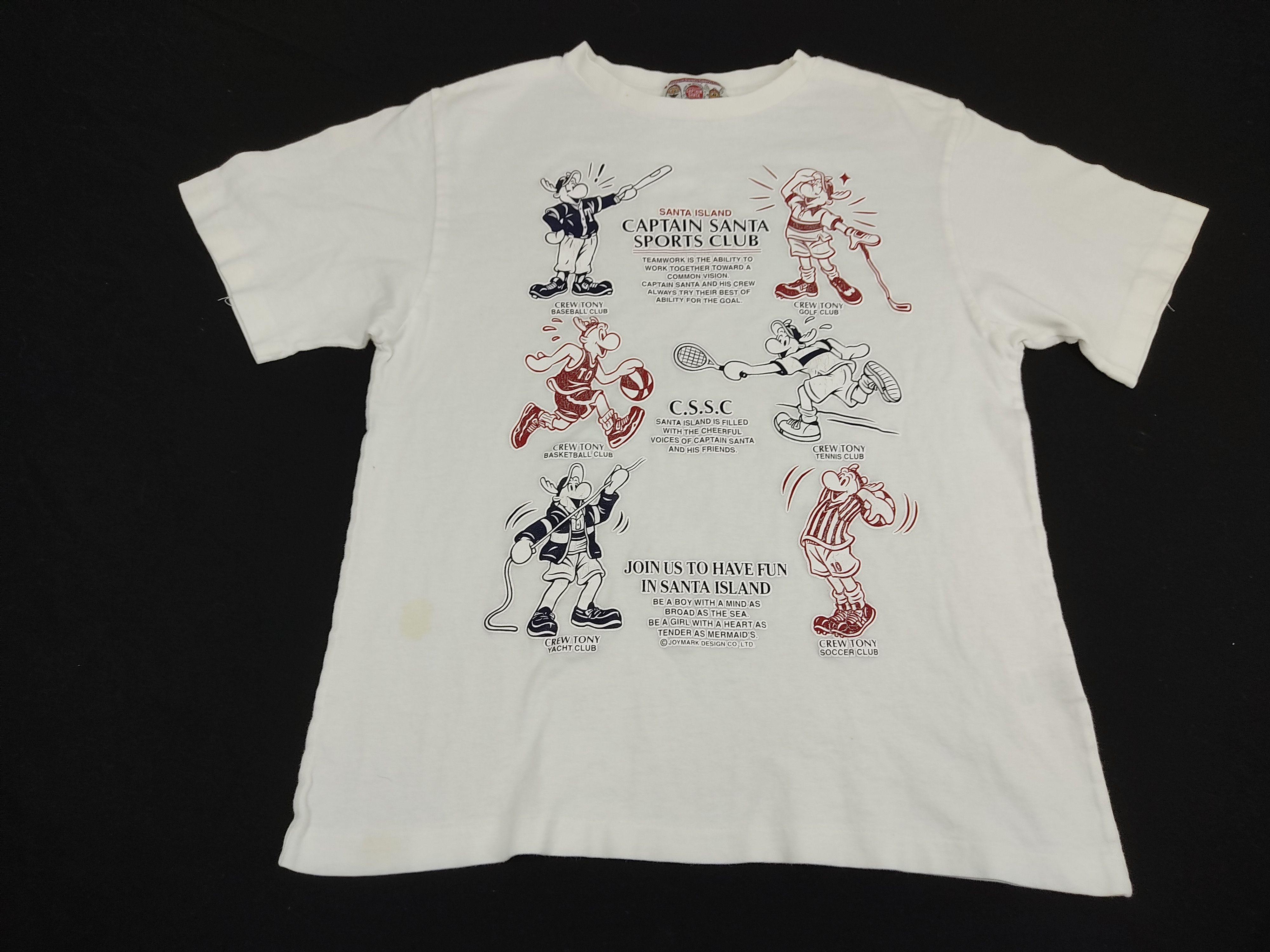Japanese Brand Vintage Captain Santa Sport Club Printed Tee Spell Out Size US S / EU 44-46 / 1 - 1 Thumbnail