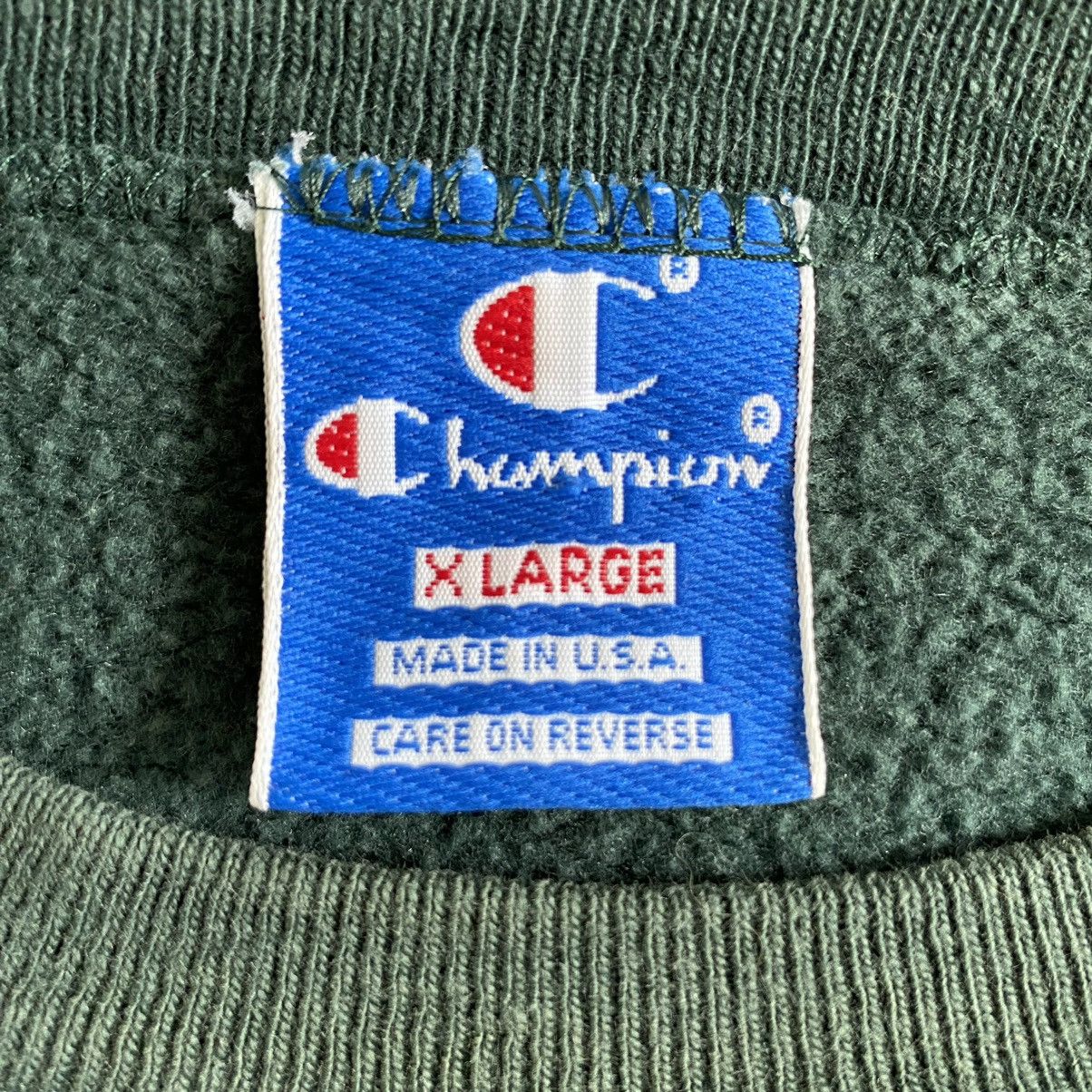 Champion Vintage 90’s Champion Faded Green Gusset V Sweashirt Size US XL / EU 56 / 4 - 10 Thumbnail