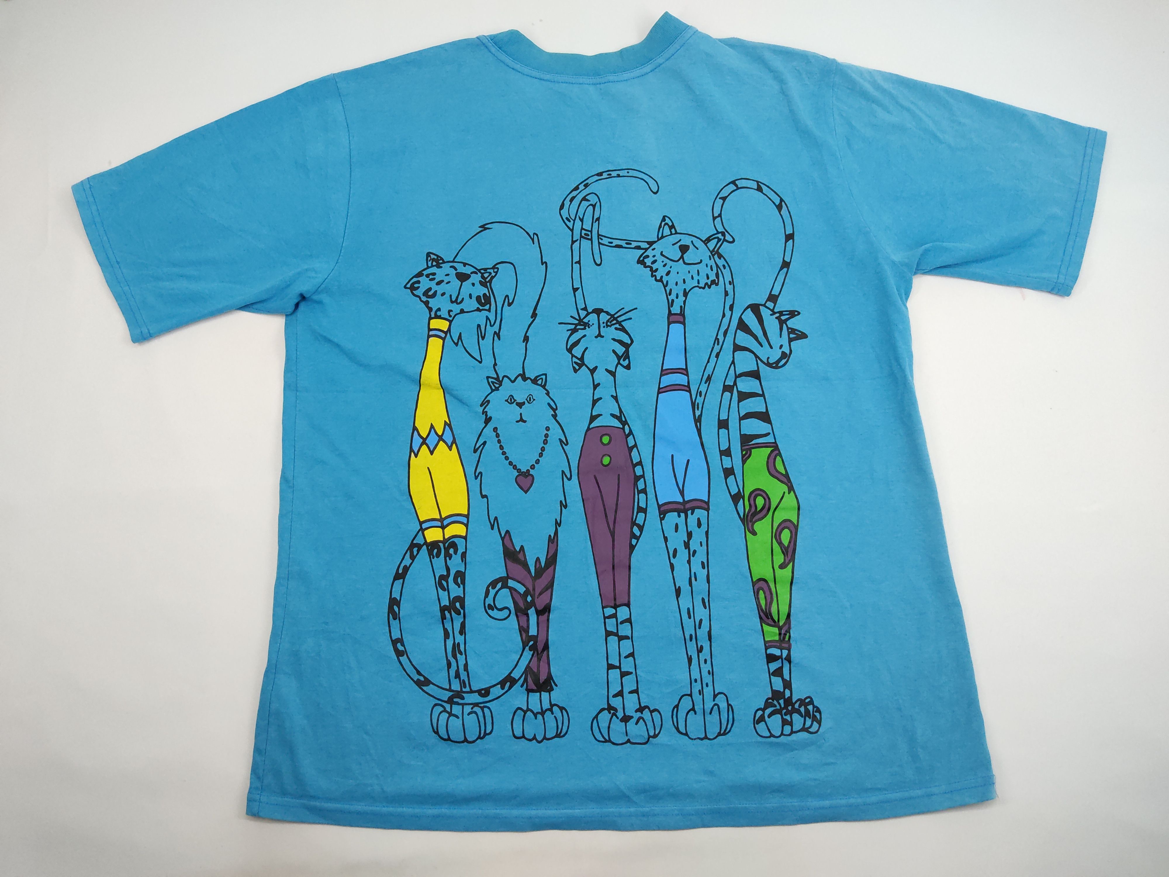 Cartoon Network Cats Animal Tee Cartoon Art Vintage Cat Lover Fashion Size US L / EU 52-54 / 3 - 2 Thumbnail