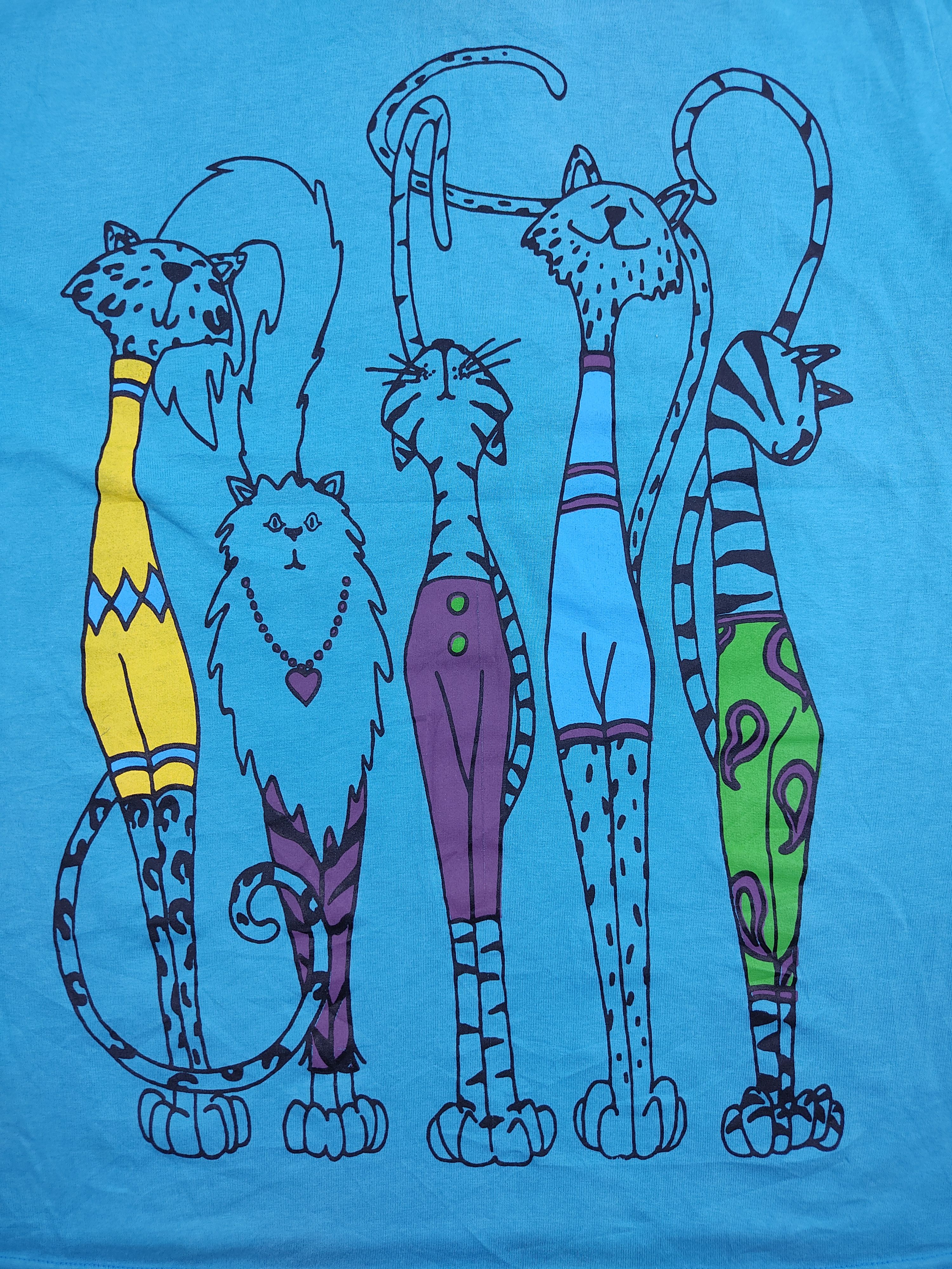 Cartoon Network Cats Animal Tee Cartoon Art Vintage Cat Lover Fashion Size US L / EU 52-54 / 3 - 4 Thumbnail