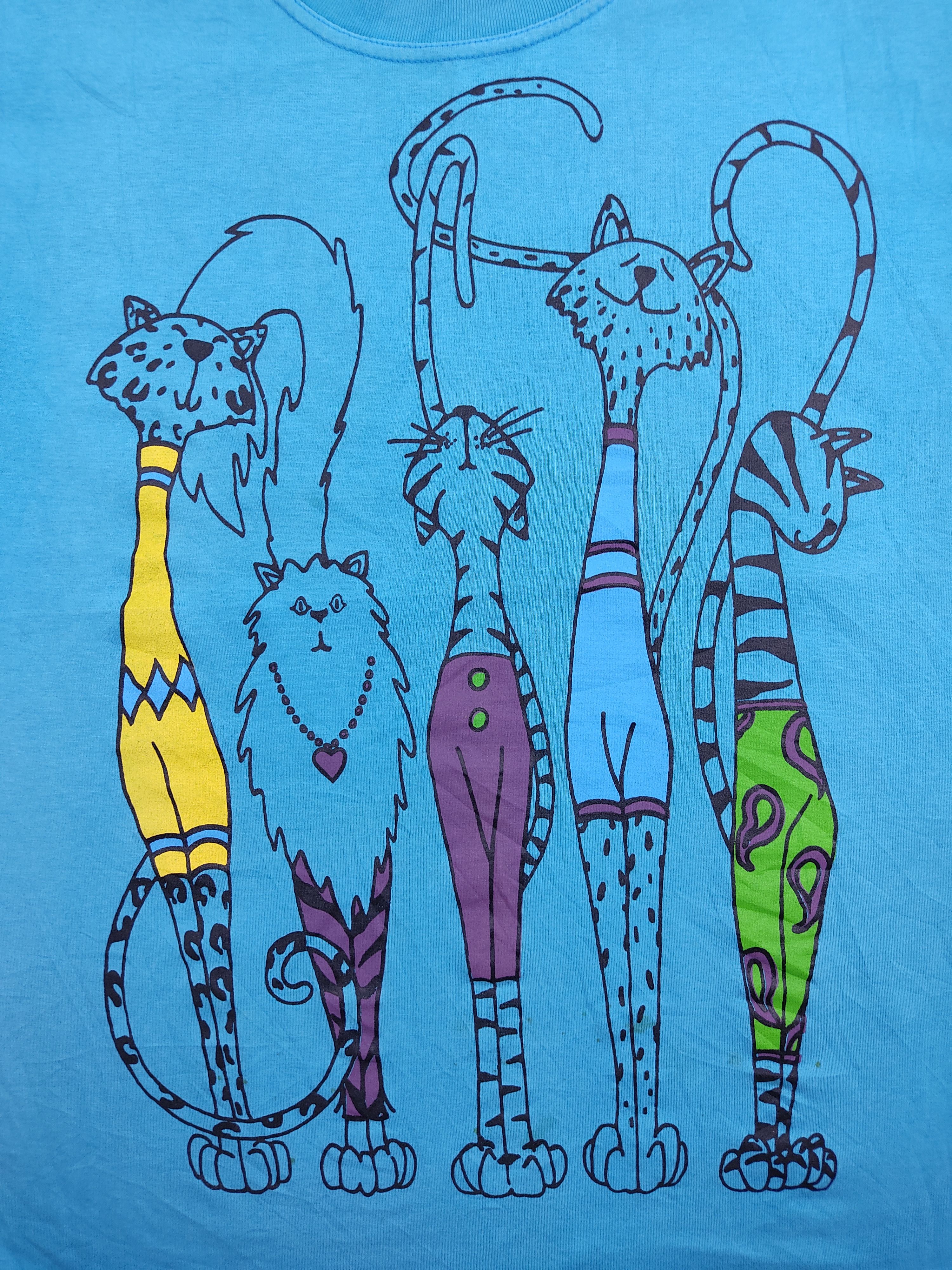 Cartoon Network Cats Animal Tee Cartoon Art Vintage Cat Lover Fashion Size US L / EU 52-54 / 3 - 3 Thumbnail