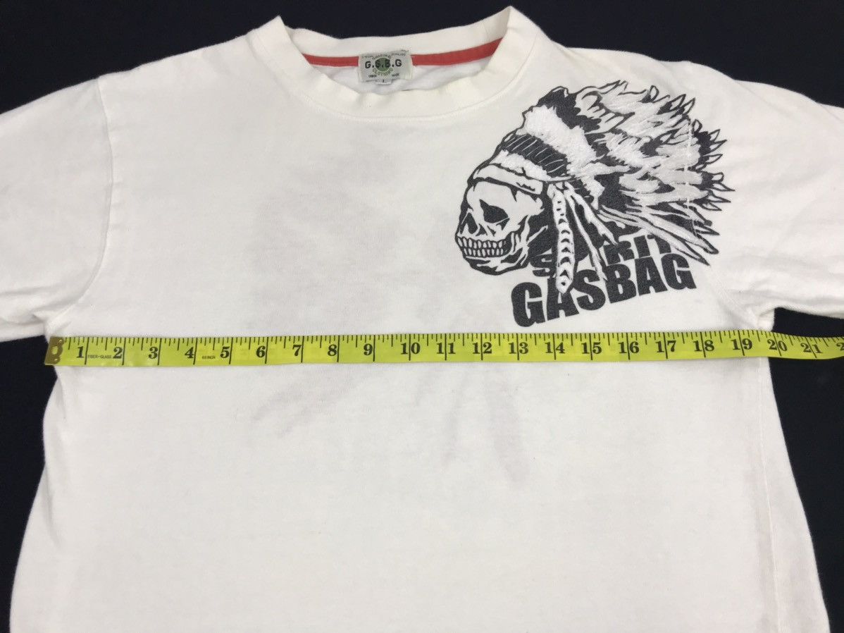 Japanese Brand × Vintage GSB G.S.B.G Gasbag Skull Red Indian Embroidery Logo Art Tee Size US M / EU 48-50 / 2 - 10 Thumbnail