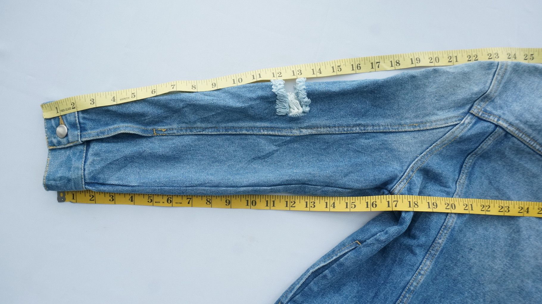 Japanese Brand ENVYM Japan Distressed Ripped Womens Denim Jacket Size XS / US 0-2 / IT 36-38 - 17 Thumbnail