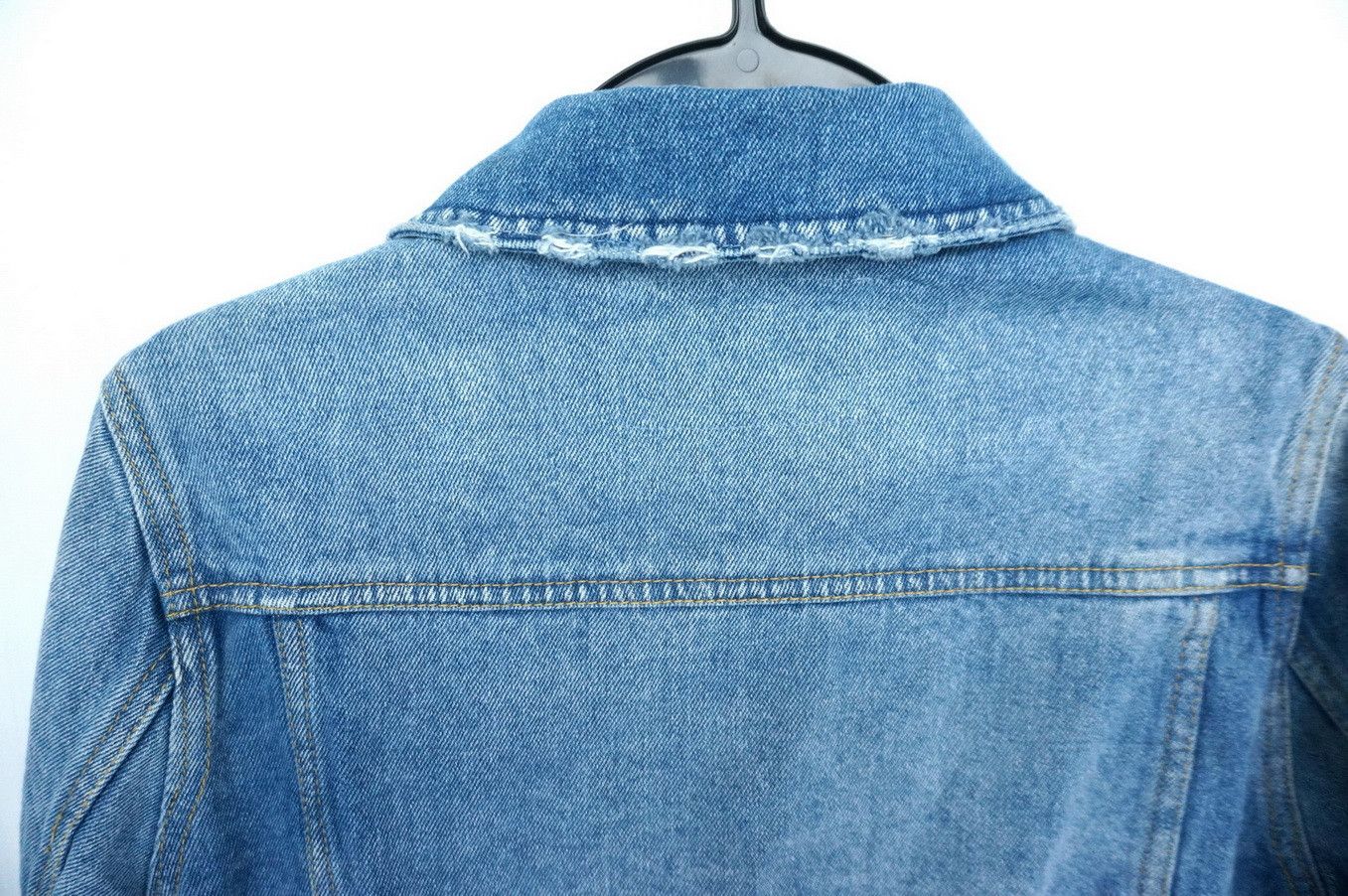Japanese Brand ENVYM Japan Distressed Ripped Womens Denim Jacket Size XS / US 0-2 / IT 36-38 - 4 Thumbnail