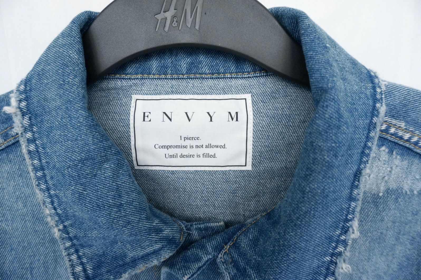Japanese Brand ENVYM Japan Distressed Ripped Womens Denim Jacket Size XS / US 0-2 / IT 36-38 - 9 Thumbnail