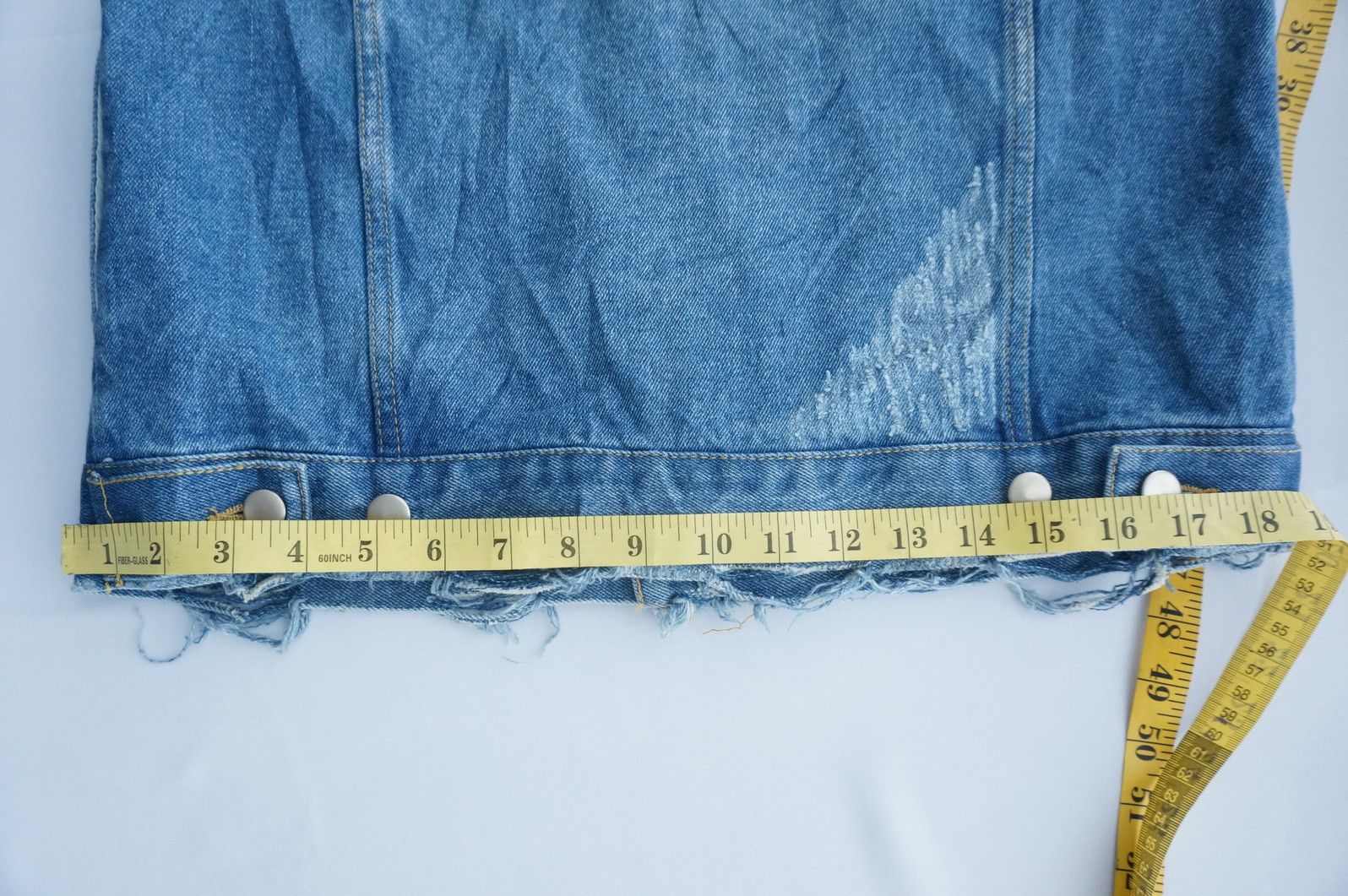 Japanese Brand ENVYM Japan Distressed Ripped Womens Denim Jacket Size XS / US 0-2 / IT 36-38 - 14 Thumbnail