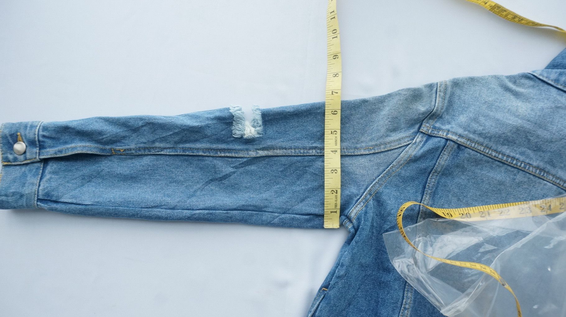 Japanese Brand ENVYM Japan Distressed Ripped Womens Denim Jacket Size XS / US 0-2 / IT 36-38 - 16 Thumbnail