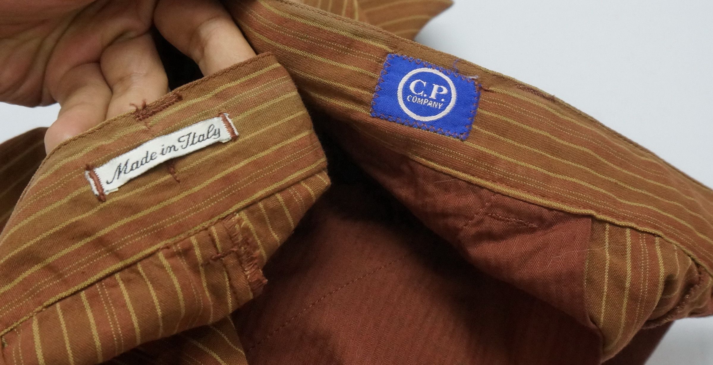 C.P. Company Rare! CP COMPANY Vintage Sunfaded Brown Striped Trouser Size US 39 - 7 Thumbnail