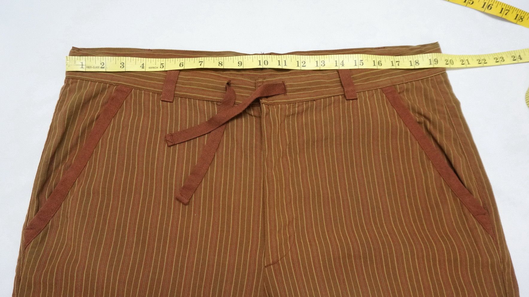 C.P. Company Rare! CP COMPANY Vintage Sunfaded Brown Striped Trouser Size US 39 - 12 Thumbnail