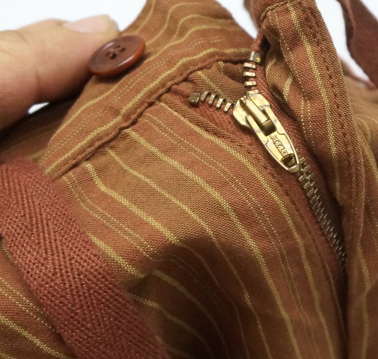 C.P. Company Rare! CP COMPANY Vintage Sunfaded Brown Striped Trouser Size US 39 - 17 Thumbnail