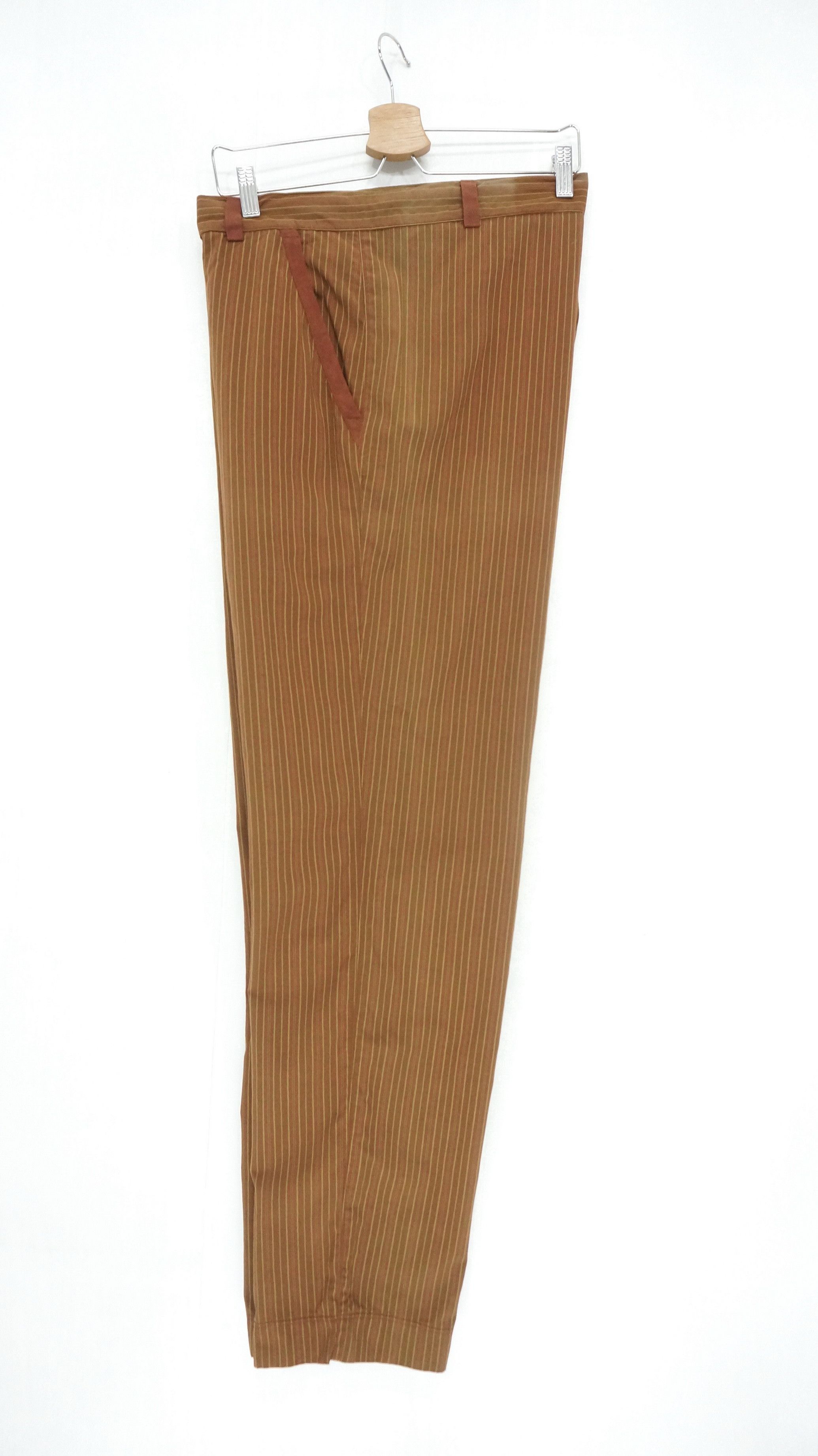 C.P. Company Rare! CP COMPANY Vintage Sunfaded Brown Striped Trouser Size US 39 - 9 Thumbnail