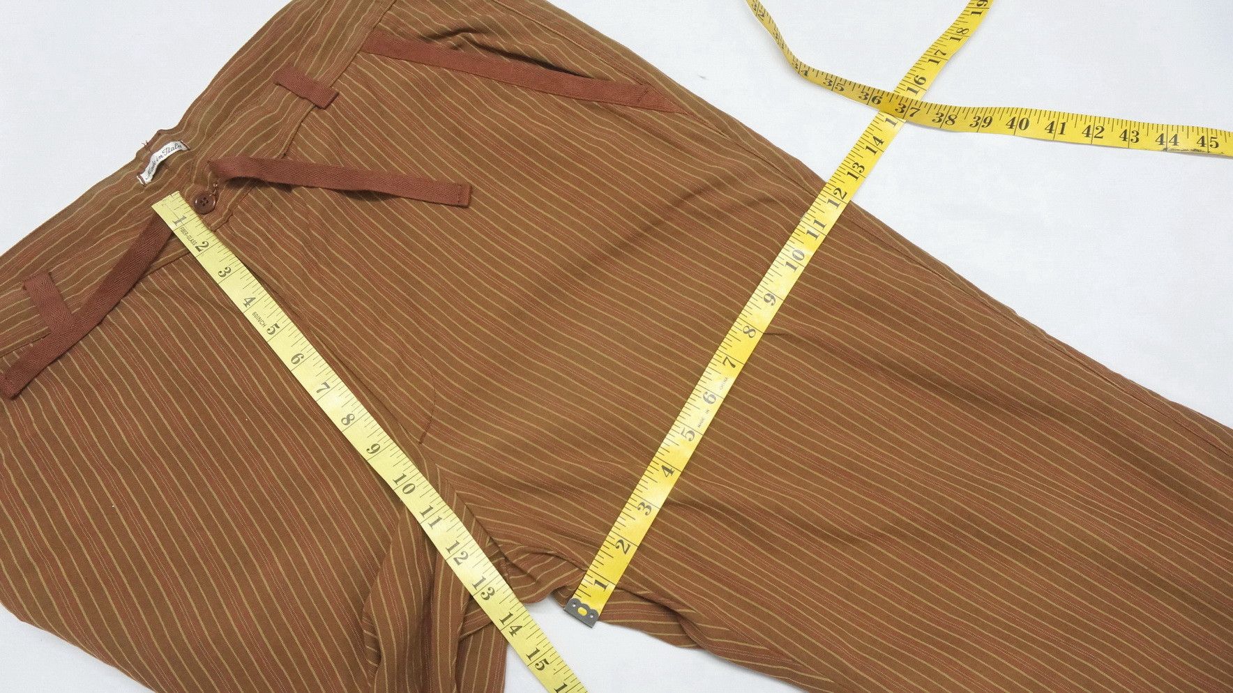 C.P. Company Rare! CP COMPANY Vintage Sunfaded Brown Striped Trouser Size US 39 - 13 Thumbnail