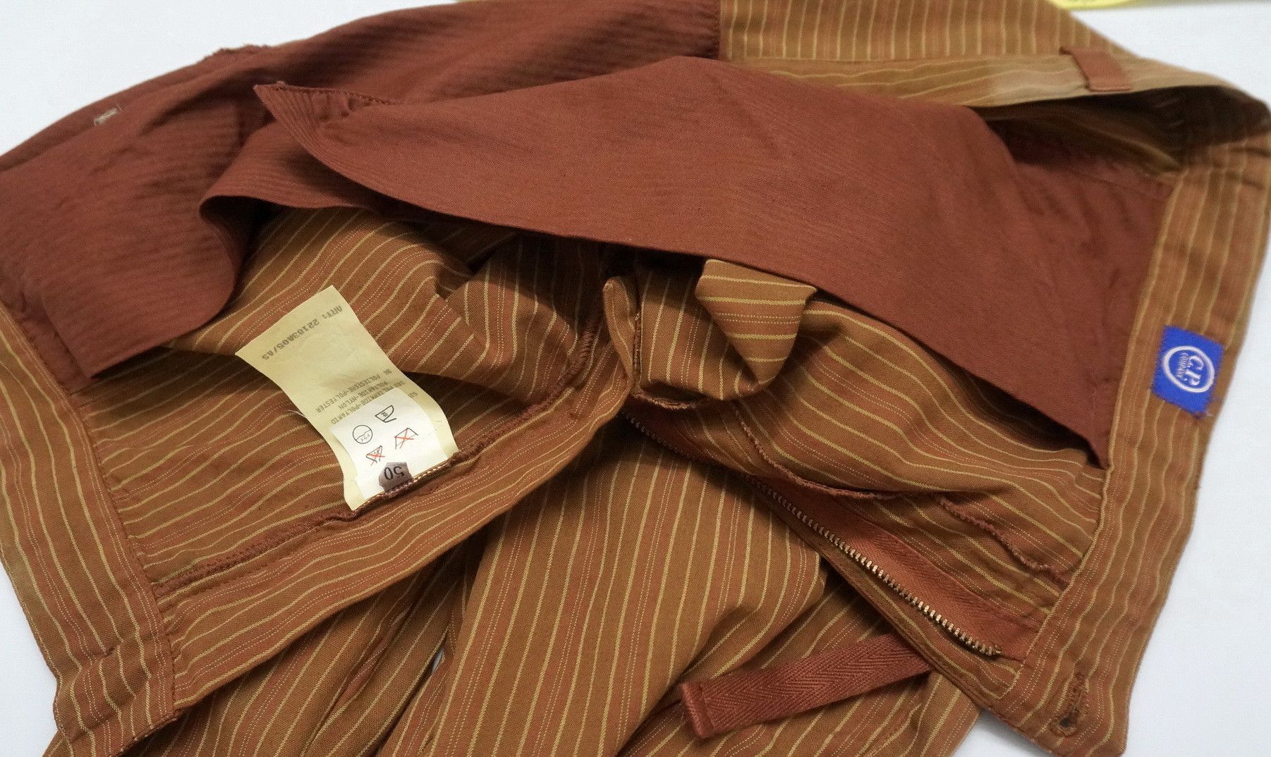 C.P. Company Rare! CP COMPANY Vintage Sunfaded Brown Striped Trouser Size US 39 - 18 Thumbnail