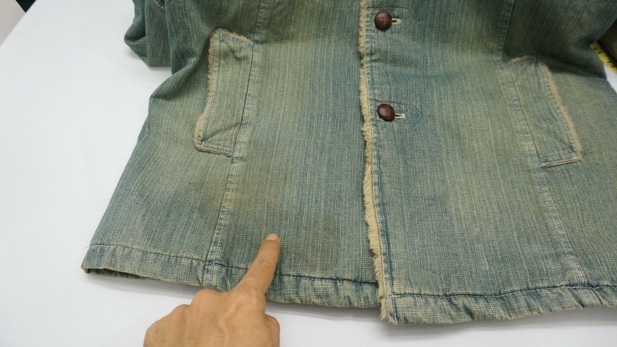 Japanese Brand Dope JUNGLE STORM Vintage Tint Faux Fur Denim Jacket Size US M / EU 48-50 / 2 - 17 Thumbnail