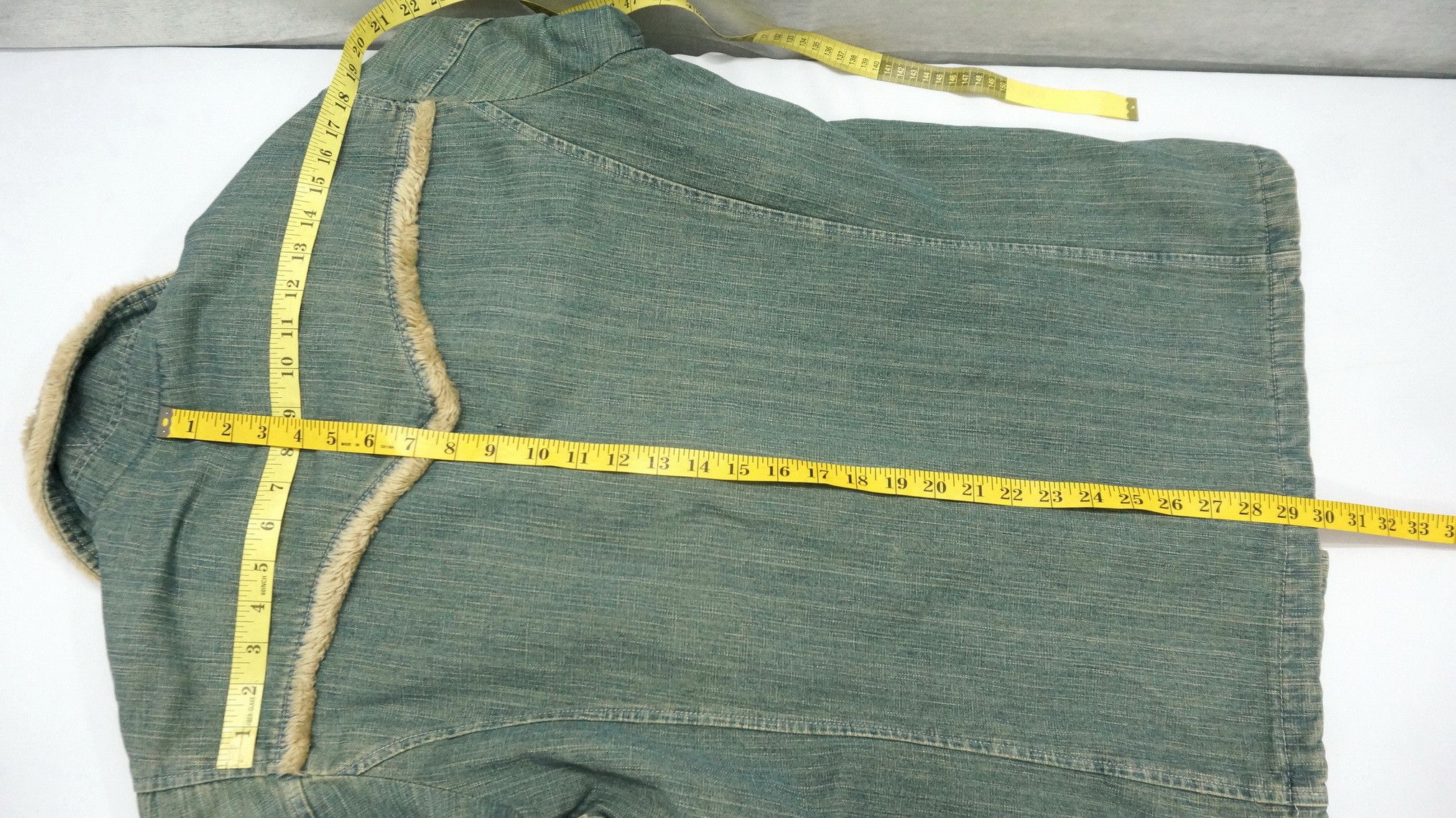 Japanese Brand Dope JUNGLE STORM Vintage Tint Faux Fur Denim Jacket Size US M / EU 48-50 / 2 - 15 Thumbnail
