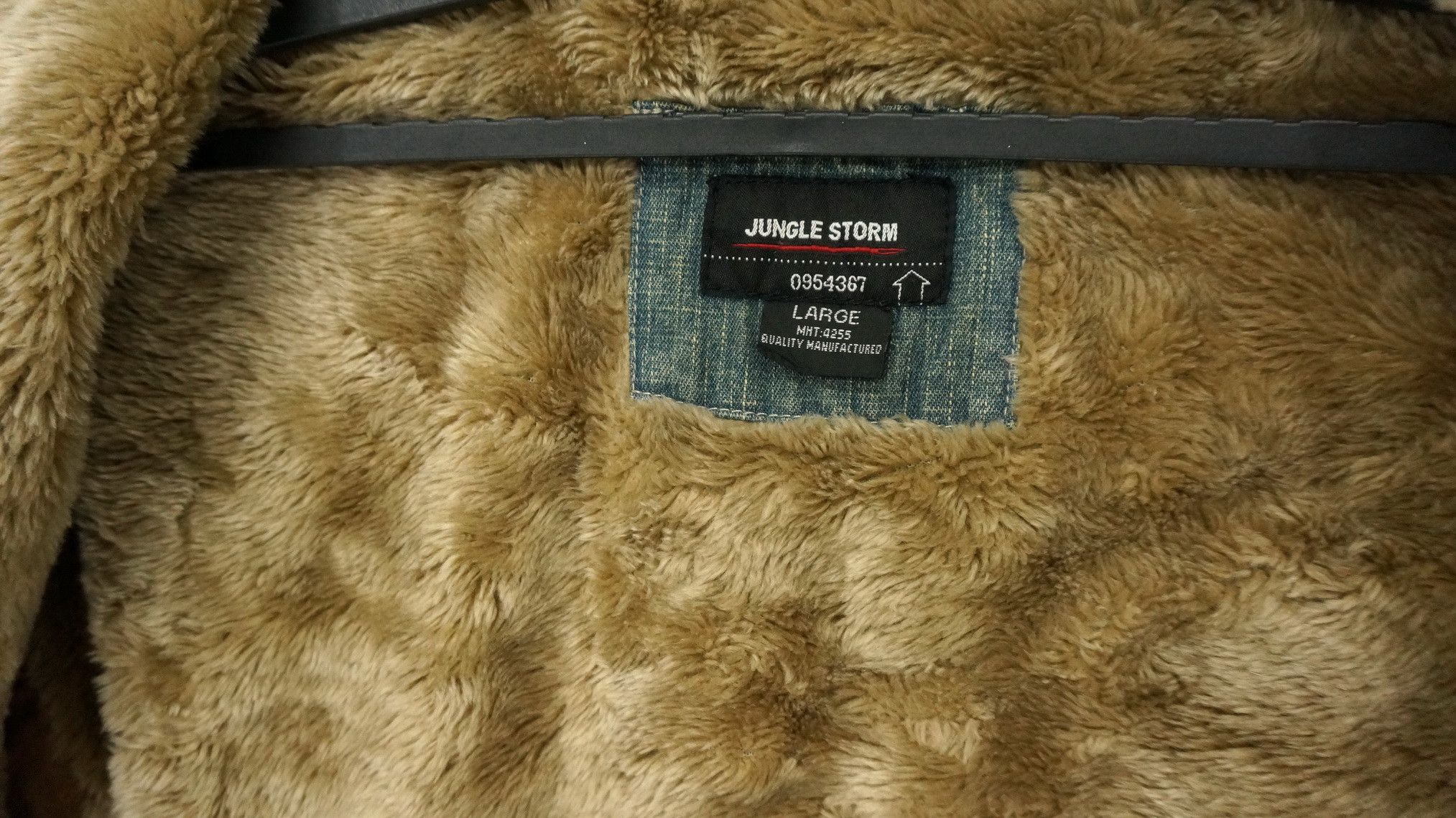 Japanese Brand Dope JUNGLE STORM Vintage Tint Faux Fur Denim Jacket Size US M / EU 48-50 / 2 - 5 Thumbnail