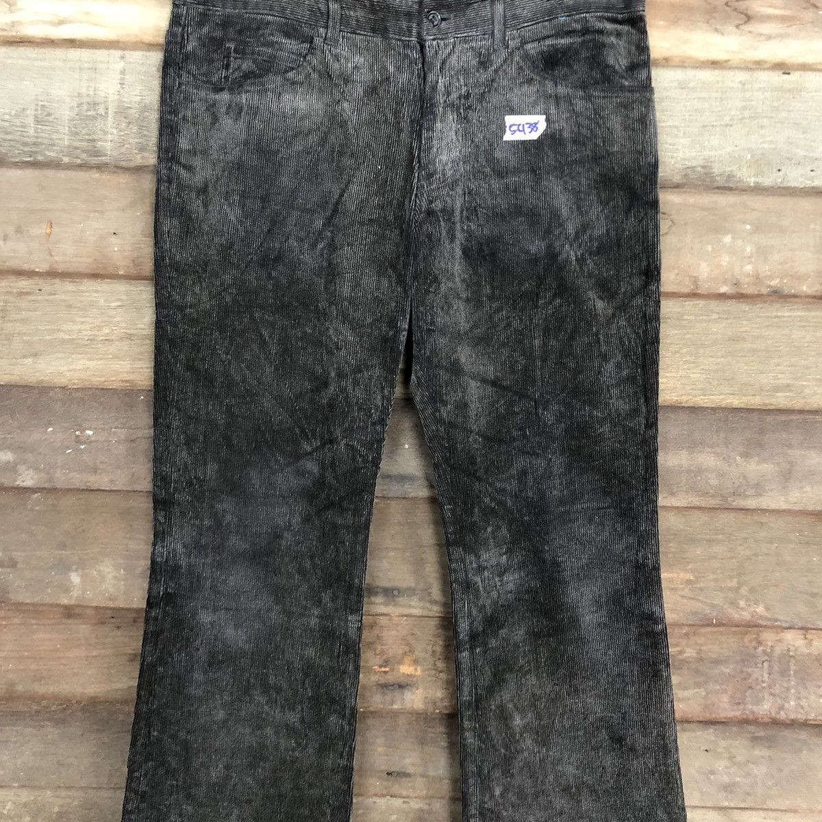 Katharine Hamnett London DL Katharine Hamnett London Black faded Corduroy Pants #5438 Size 30" / US 8 / IT 44 - 4 Thumbnail