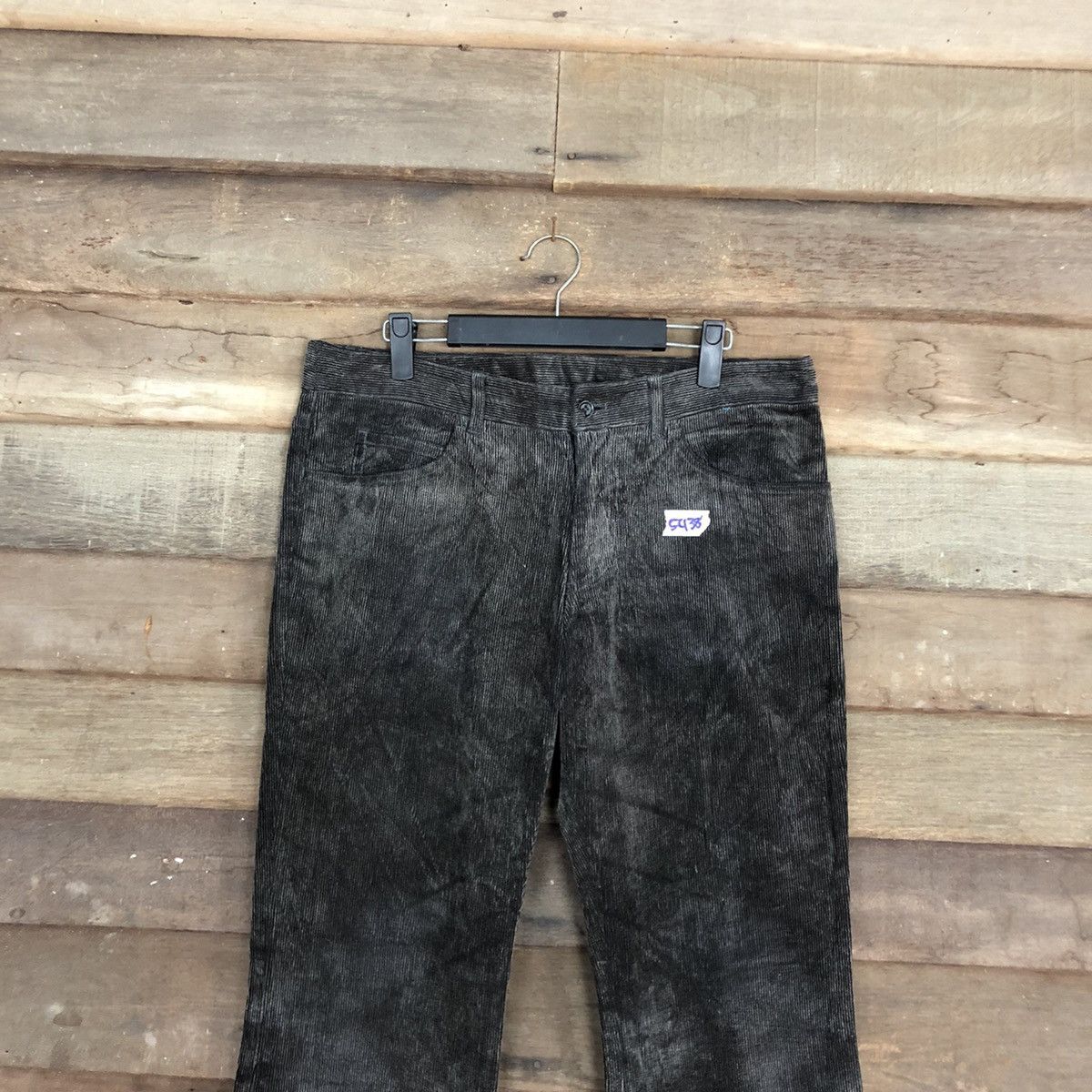 Katharine Hamnett London DL Katharine Hamnett London Black faded Corduroy Pants #5438 Size 30" / US 8 / IT 44 - 2 Thumbnail