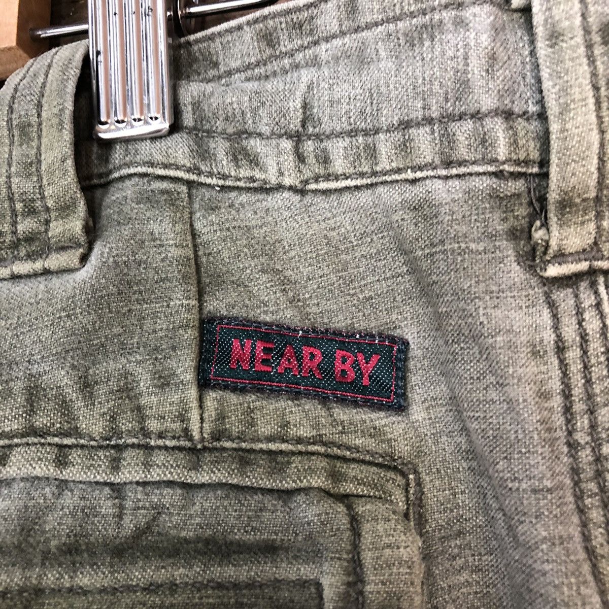 Japanese Brand DL Near By dirty worn distressed Cargo Pants #1467 Size US 35 - 14 Thumbnail