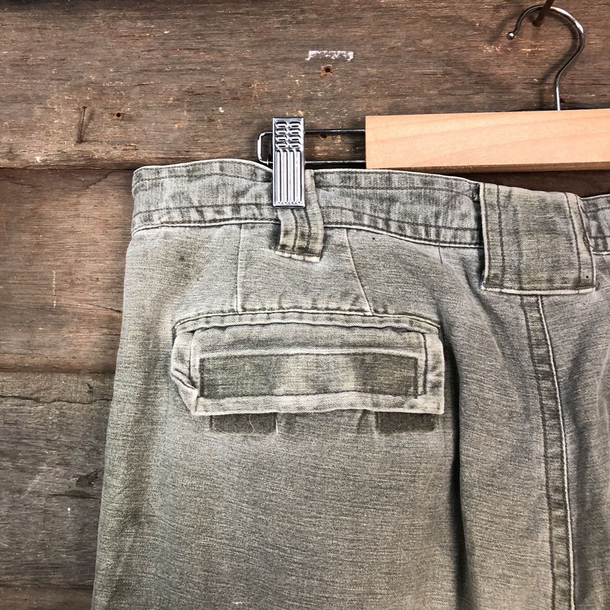 Japanese Brand DL Near By dirty worn distressed Cargo Pants #1467 Size US 35 - 12 Thumbnail
