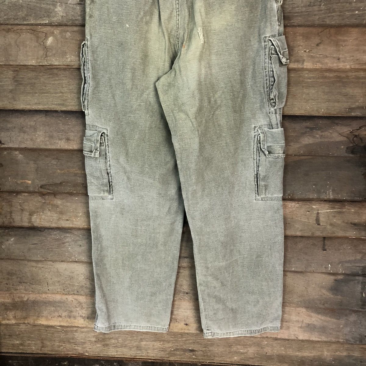 Japanese Brand DL Near By dirty worn distressed Cargo Pants #1467 Size US 35 - 11 Thumbnail