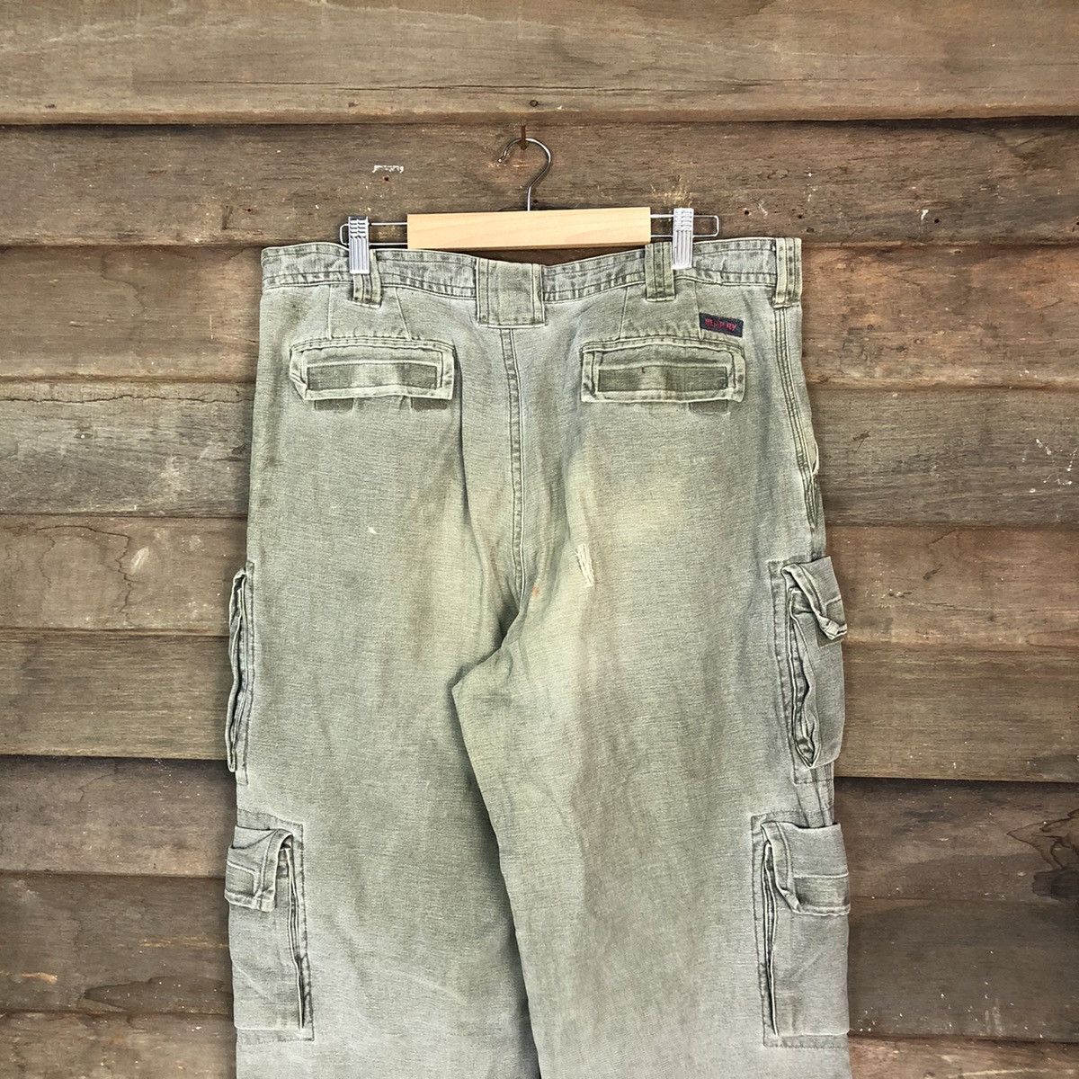 Japanese Brand DL Near By dirty worn distressed Cargo Pants #1467 Size US 35 - 10 Thumbnail