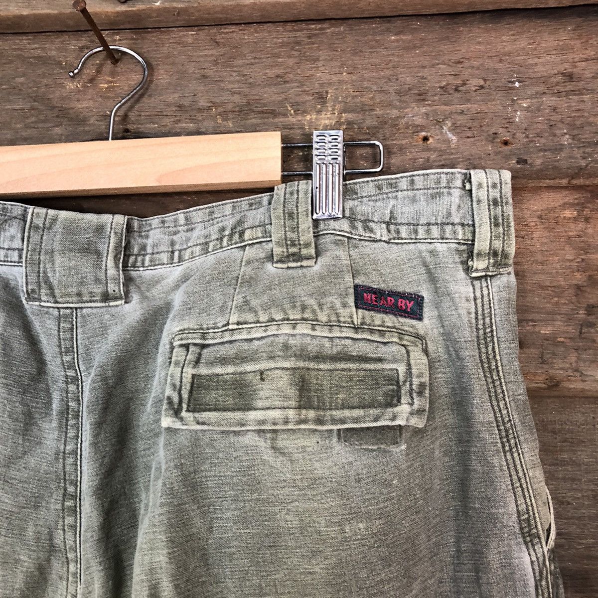 Japanese Brand DL Near By dirty worn distressed Cargo Pants #1467 Size US 35 - 13 Thumbnail