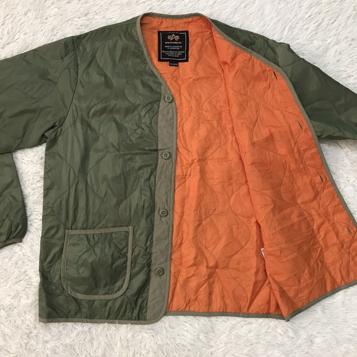 Alpha Industries Alpha Industries Quilted Outdoor Button Jacket Size US XL / EU 56 / 4 - 12 Thumbnail