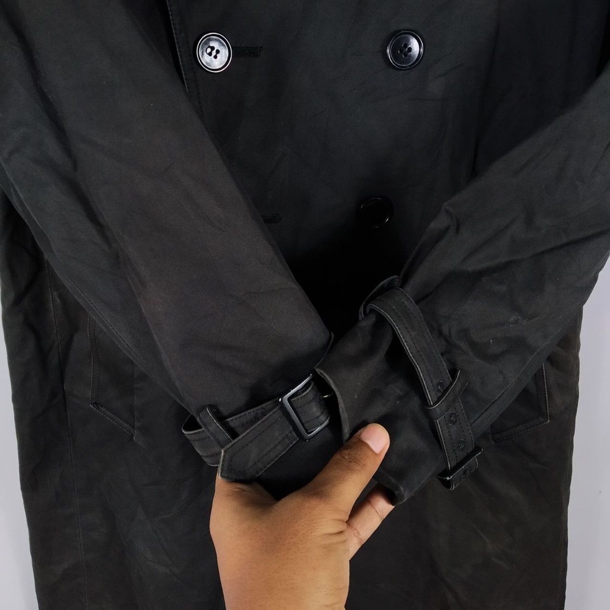 Japanese Brand × Lad Musician × Vintage Vintage Lad Musician Double Collar Punk Style Long Coat Size US S / EU 44-46 / 1 - 5 Thumbnail