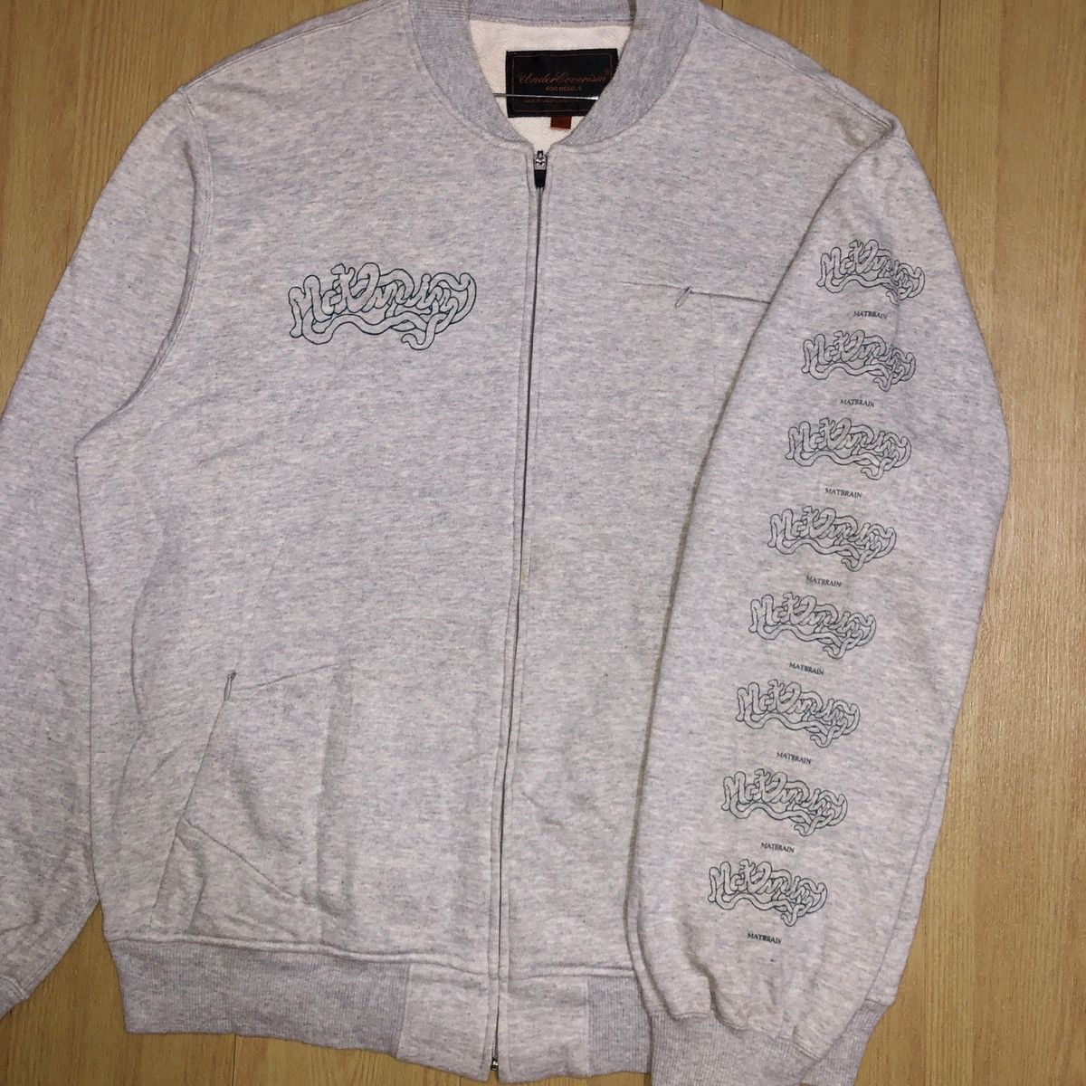 Undercover UNDERCOVERISM COLLECTION GREY SWEAT BOMBER WITH MAT BRAIN Size US L / EU 52-54 / 3 - 4 Thumbnail