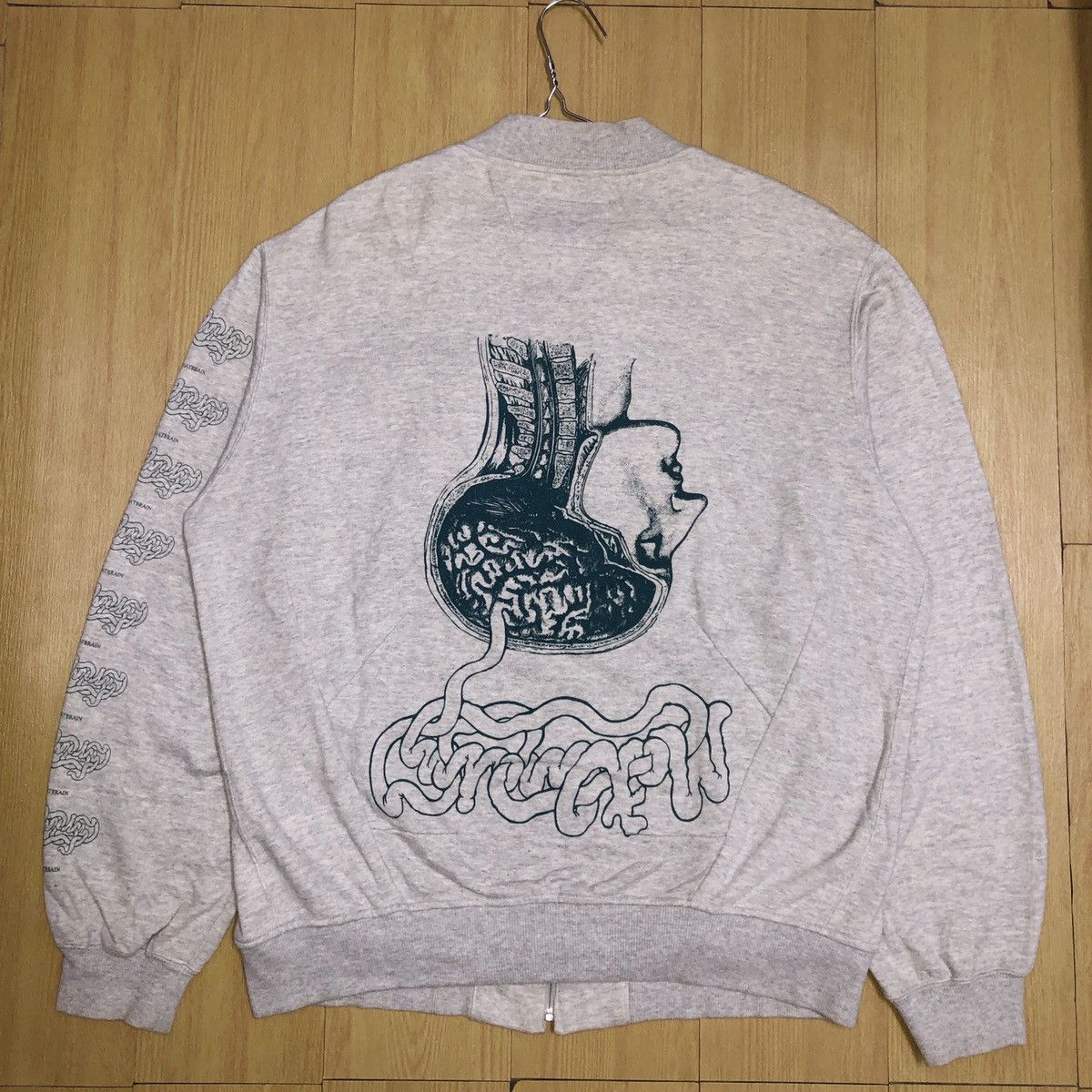 Undercover UNDERCOVERISM COLLECTION GREY SWEAT BOMBER WITH MAT BRAIN Size US L / EU 52-54 / 3 - 2 Thumbnail