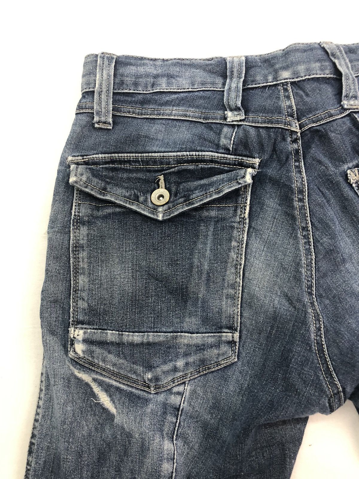 Japanese Brand Japanese IZ 7250 Distressed Denim Utility Multipocket Cargo Size US 30 / EU 46 - 17 Thumbnail